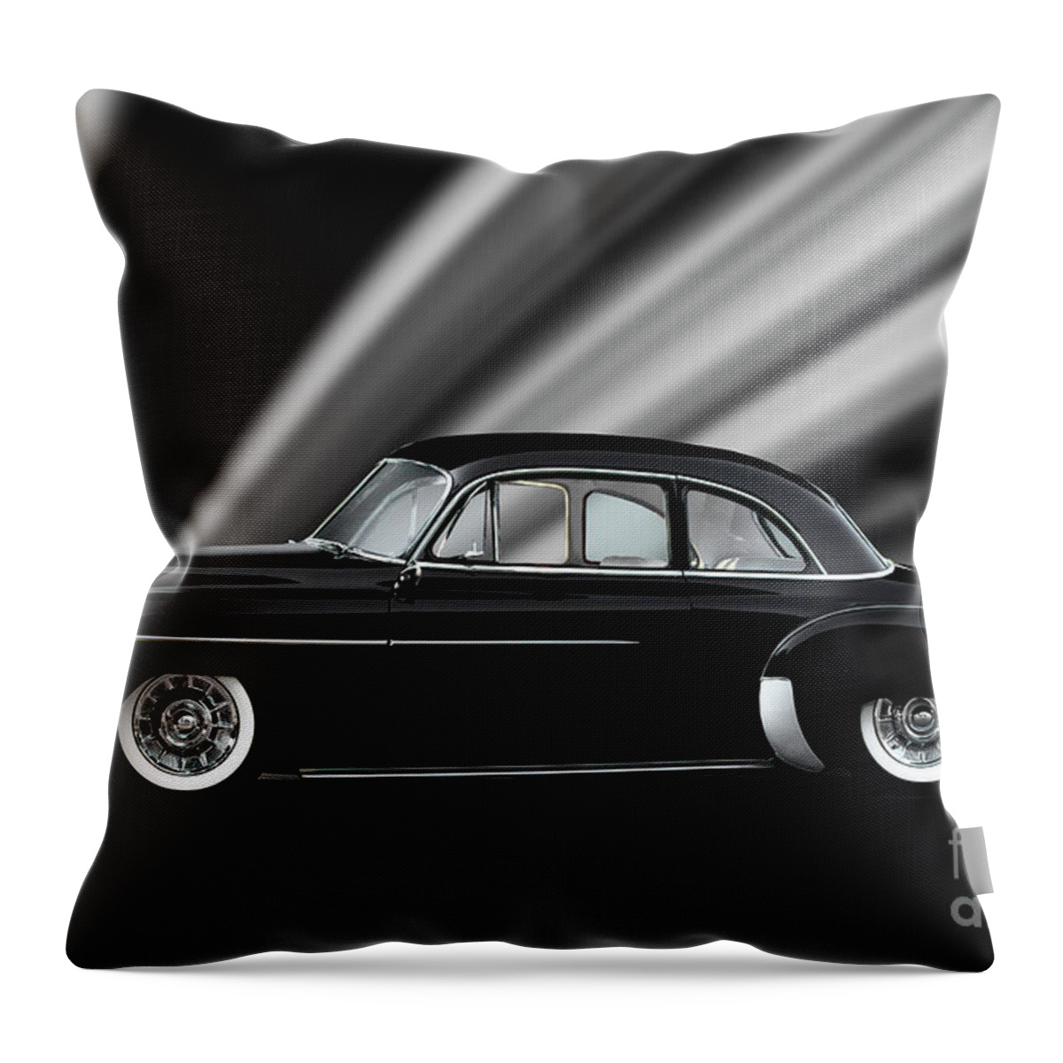 Auto Throw Pillow featuring the photograph 1950 Chevrolet Custom Deluxe Coupe by Dave Koontz