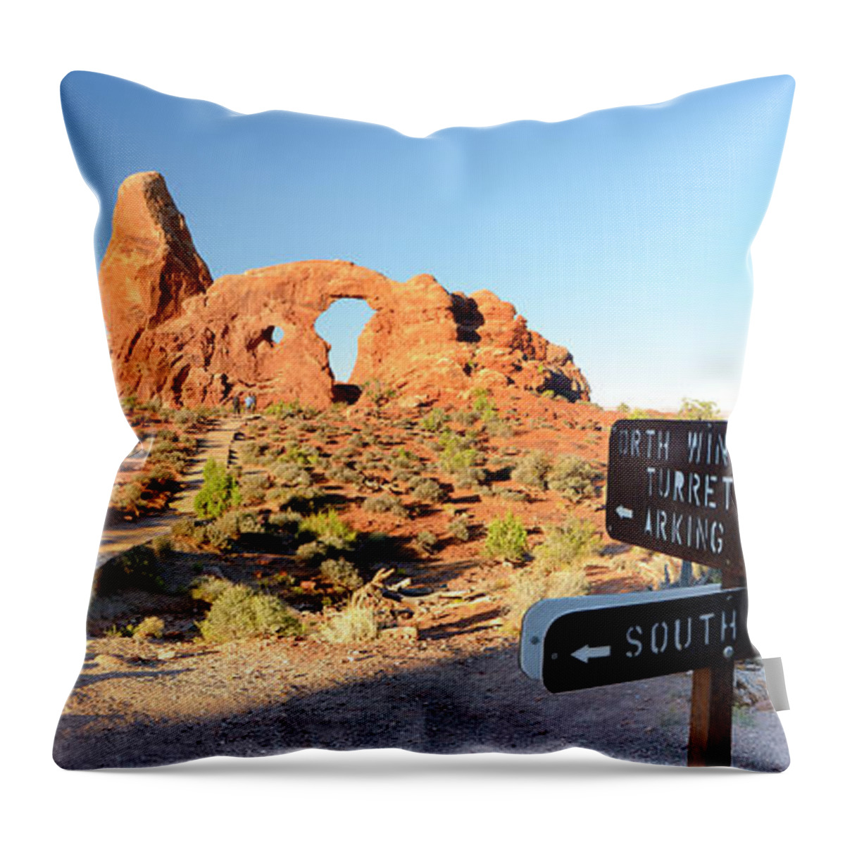 Estock Throw Pillow featuring the digital art Arches National Park, Utah #2 by Francesco Carovillano