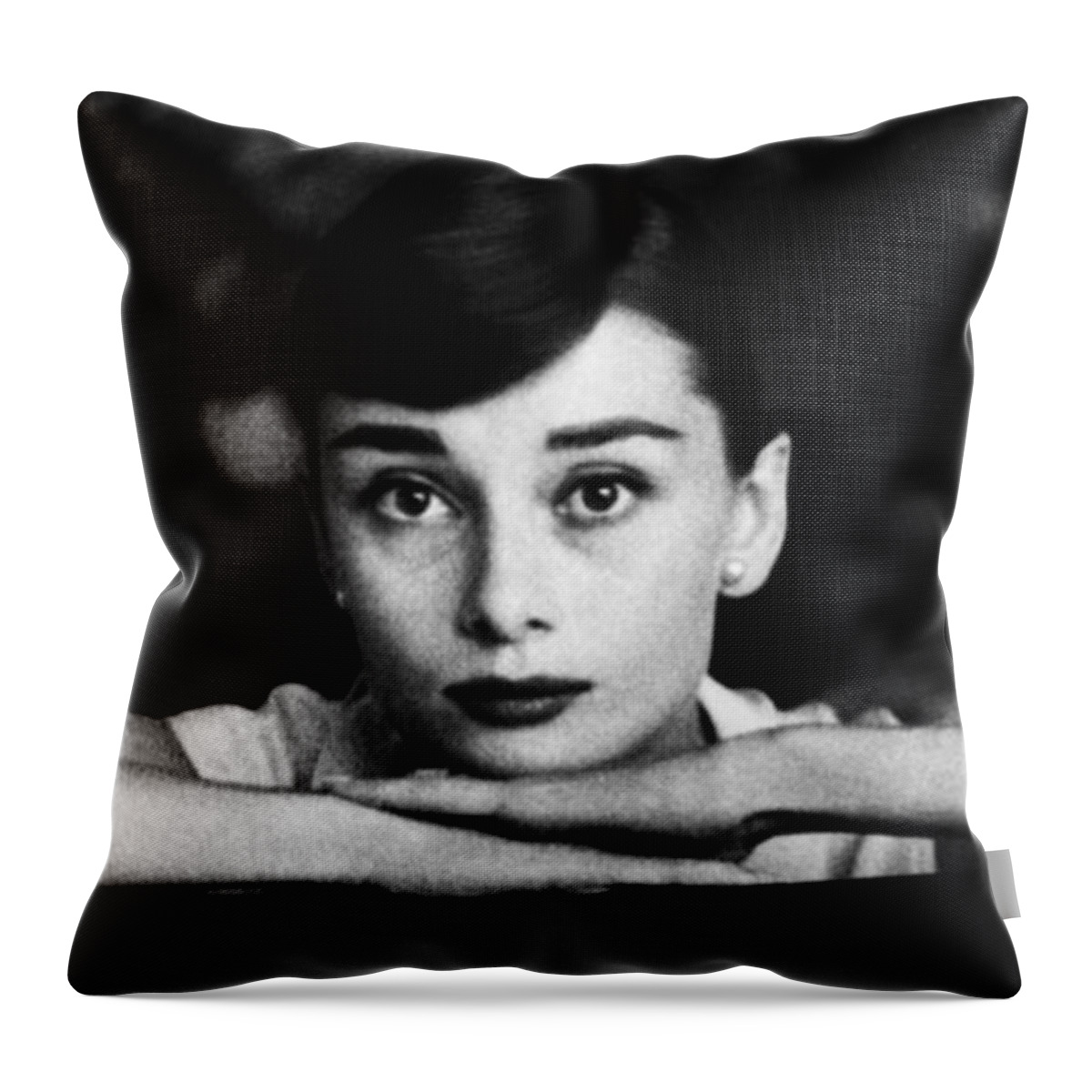 20th Century Throw Pillow featuring the photograph Audrey Hepburn, British Actress #2 by George Daniell