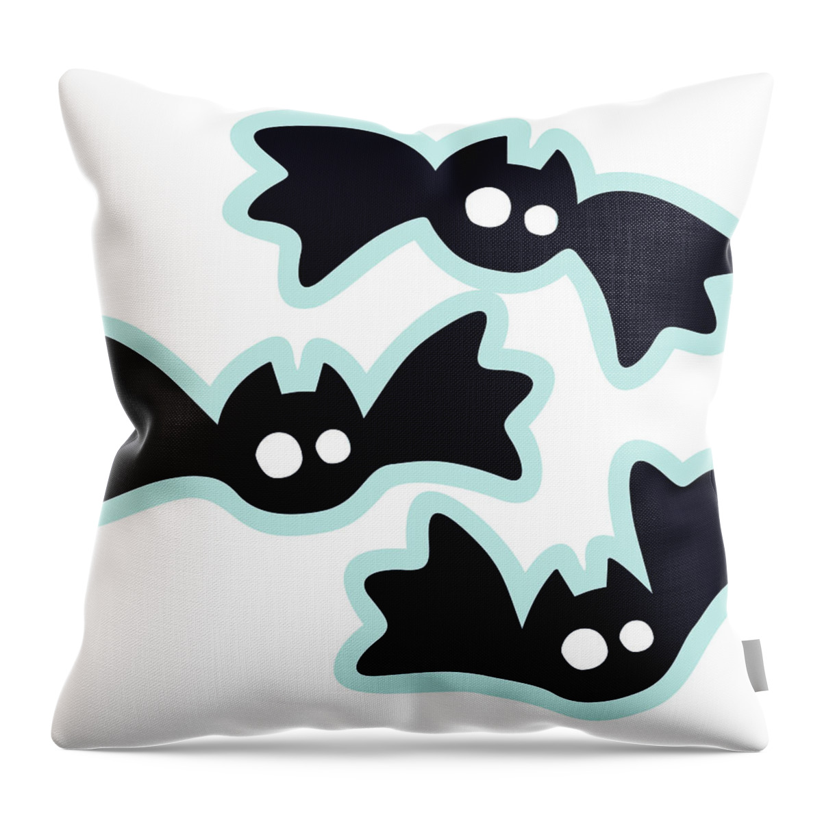 Animal Throw Pillow featuring the drawing Bats #2 by CSA Images