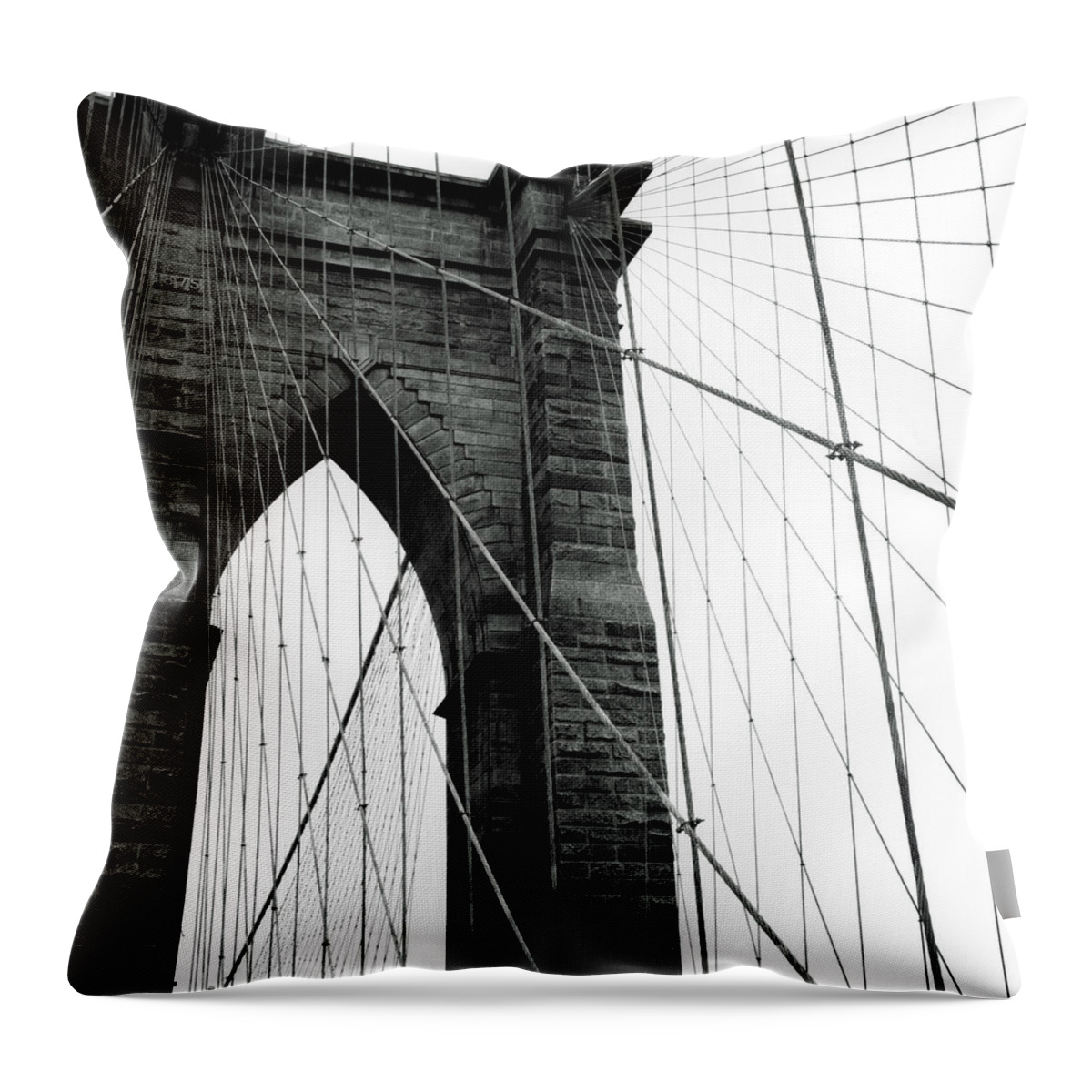 Photography Throw Pillow featuring the photograph Brooklyn Bridge II #2 by Laura Denardo