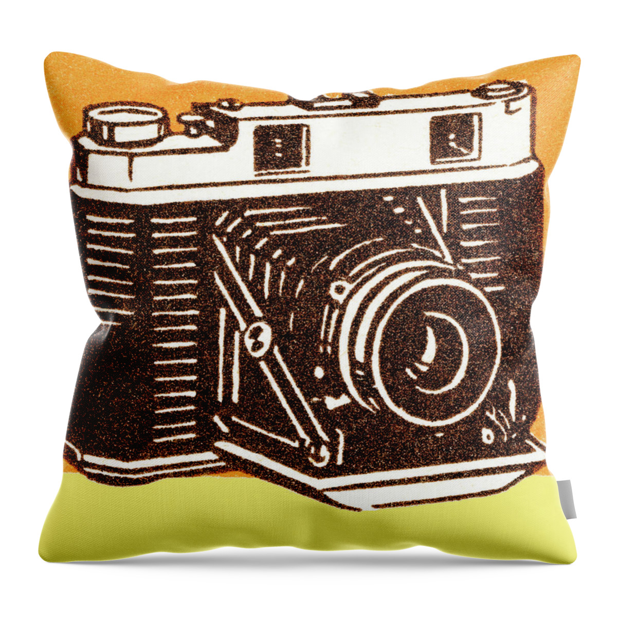 Art Throw Pillow featuring the drawing Camera #2 by CSA Images