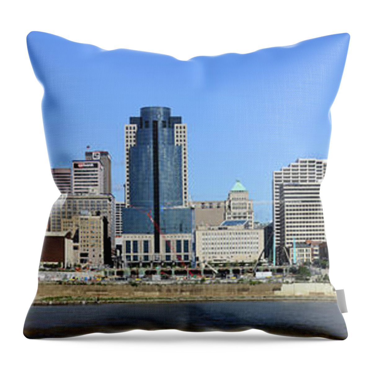Great American Ball Park Throw Pillow featuring the photograph Cincinnati, Ohio #2 by Jumper