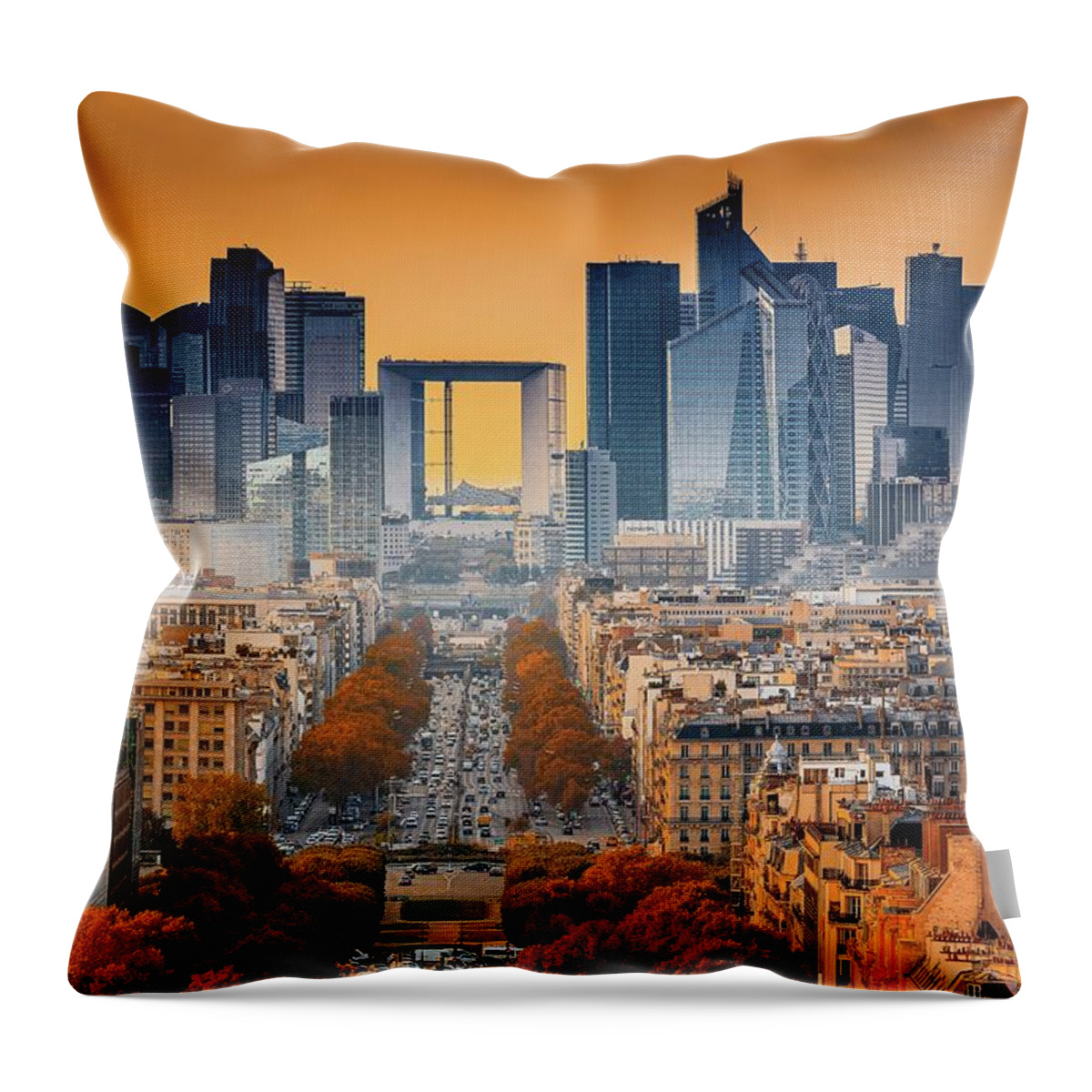 Estock Throw Pillow featuring the digital art City Of Paris #2 by Antonino Bartuccio