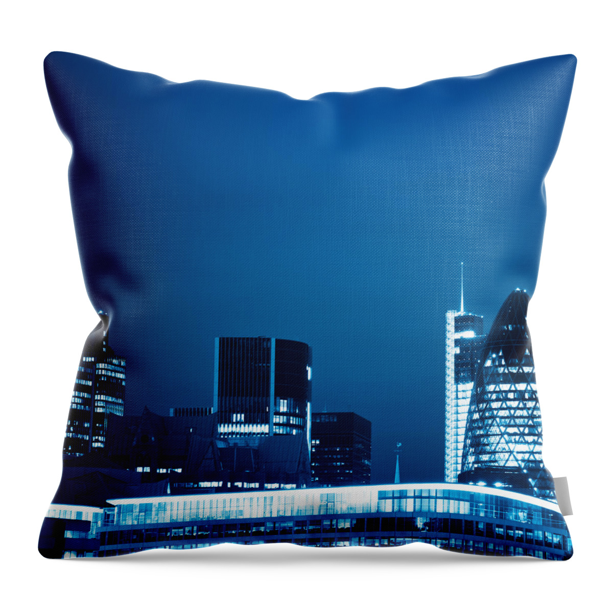 Corporate Business Throw Pillow featuring the photograph Contemporary Skyline Building On London #2 by Franckreporter