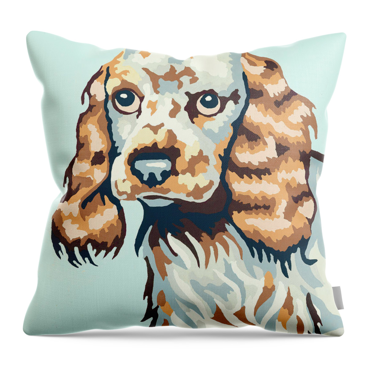 Animal Throw Pillow featuring the drawing Dog #2 by CSA Images