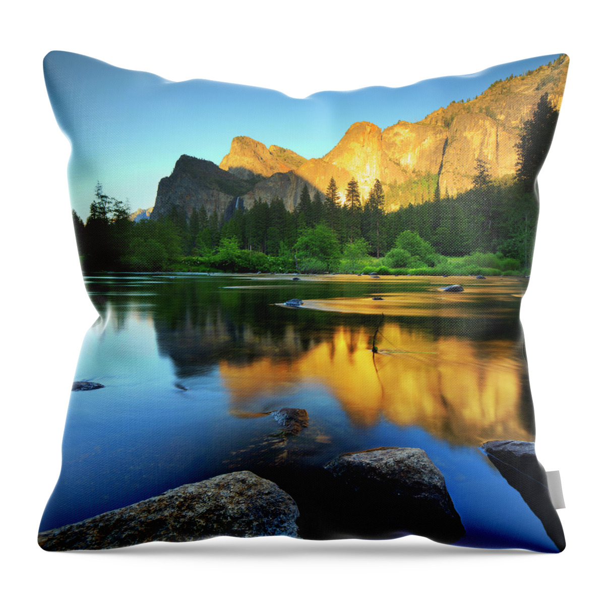 Estock Throw Pillow featuring the digital art El Capitan, Yosemite Np, California #2 by Maurizio Rellini
