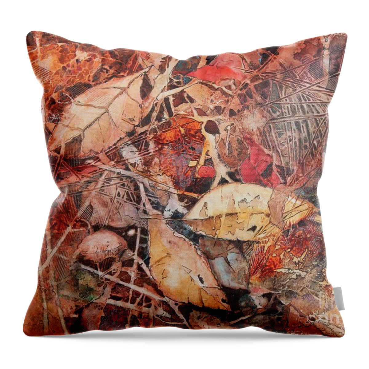 Fall Throw Pillow featuring the painting Fallen #2 by Elizabeth Carr
