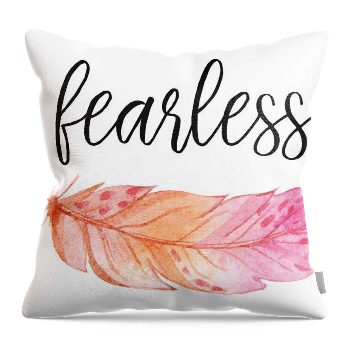 Fearless Throw Pillow featuring the digital art Fearless #2 by Jaime Friedman