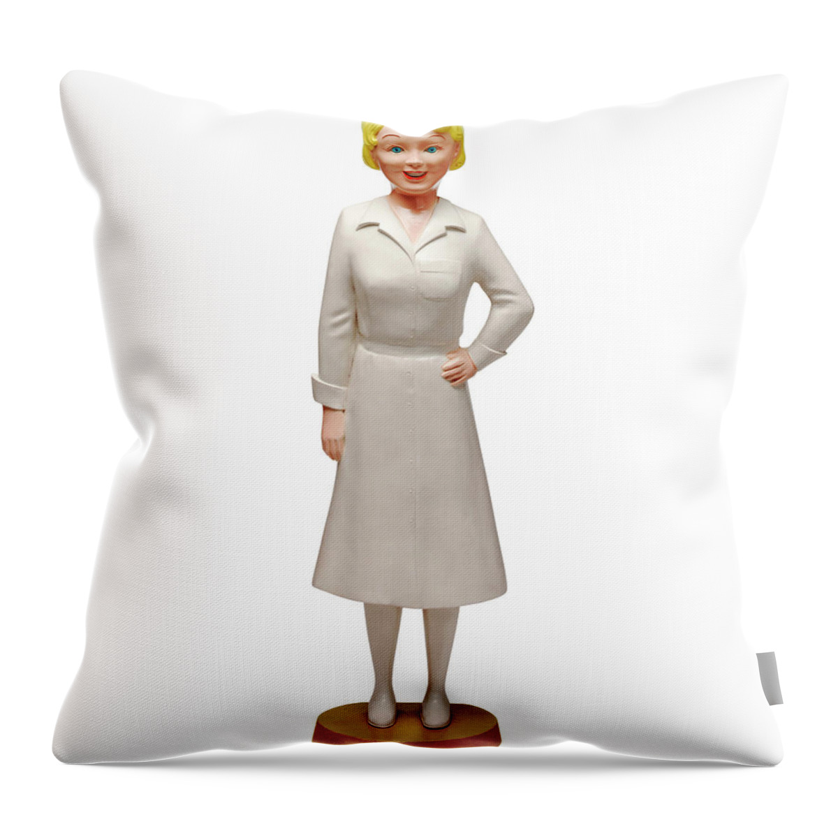 Adult Throw Pillow featuring the drawing Female Nurse #2 by CSA Images