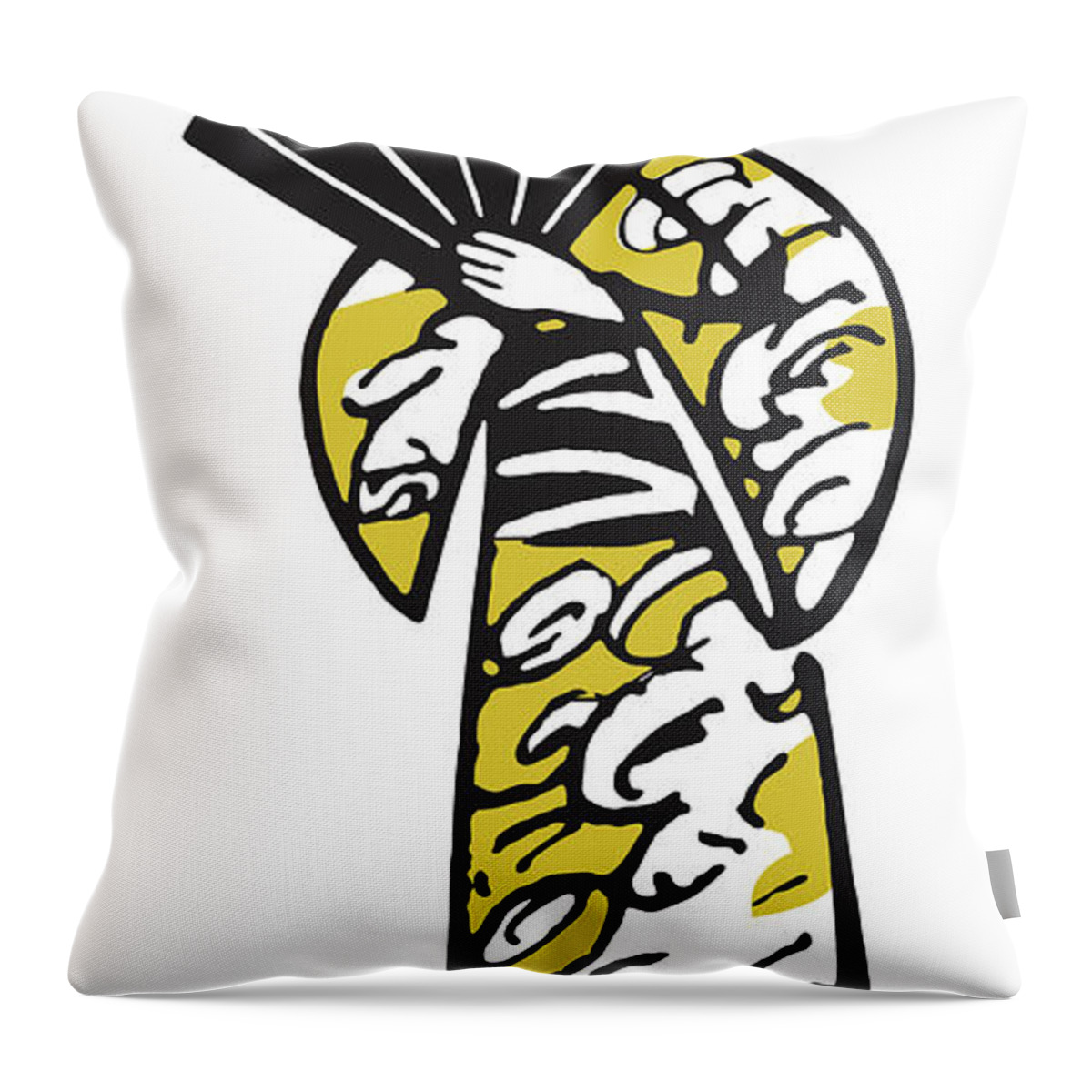 Adult Throw Pillow featuring the drawing Geisha #2 by CSA Images