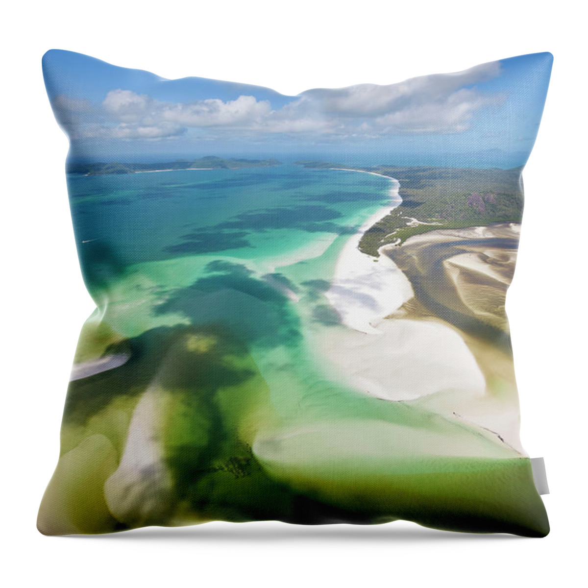 Tranquility Throw Pillow featuring the photograph Hill Inlet Whitsunday Islands #2 by Peter Adams
