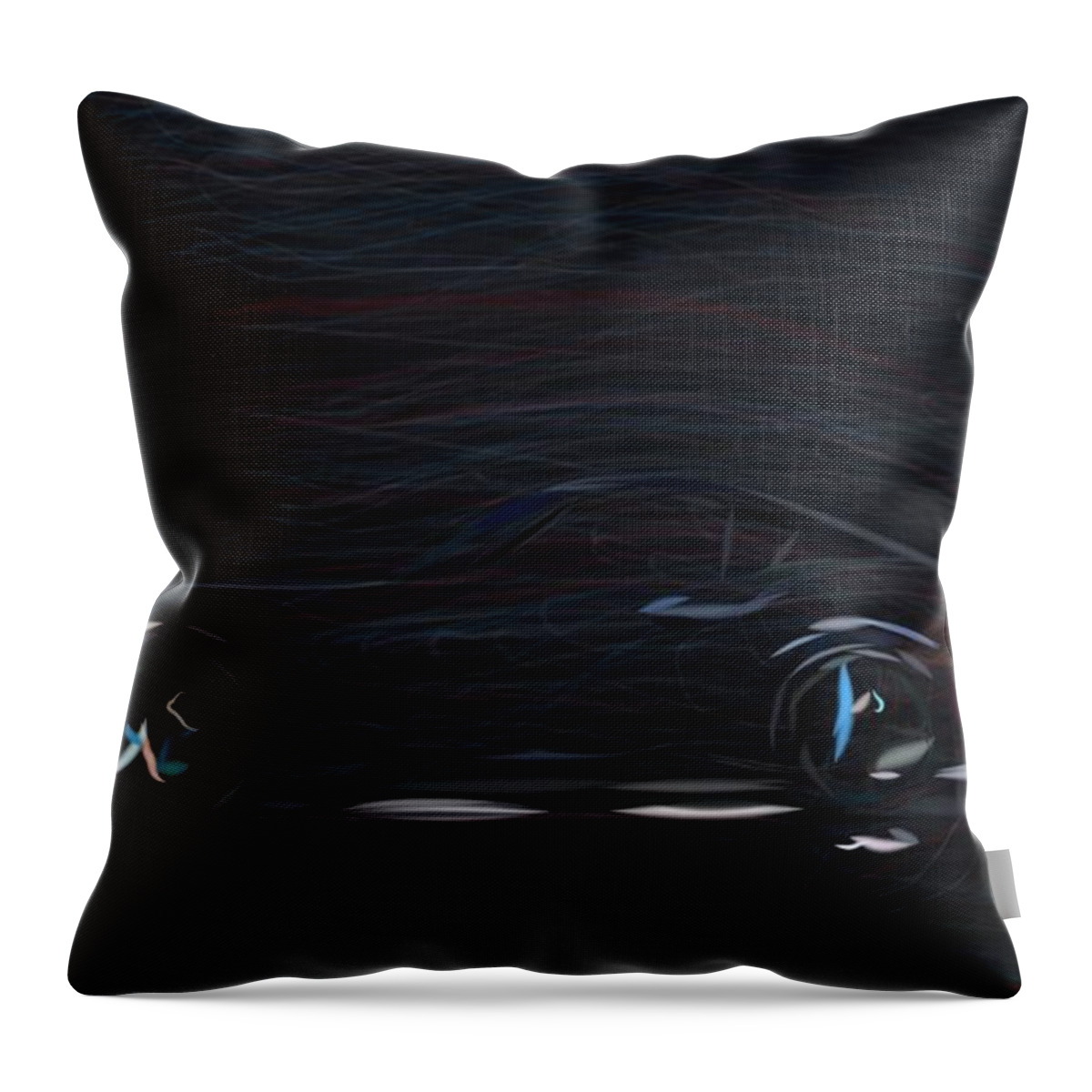Mazda Throw Pillow featuring the digital art Mazda MX 5 RF Kuro Draw #3 by CarsToon Concept