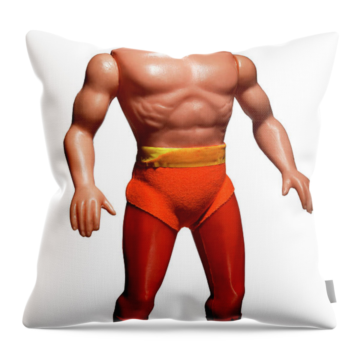 Action Throw Pillow featuring the drawing Mexican Wrestler #2 by CSA Images