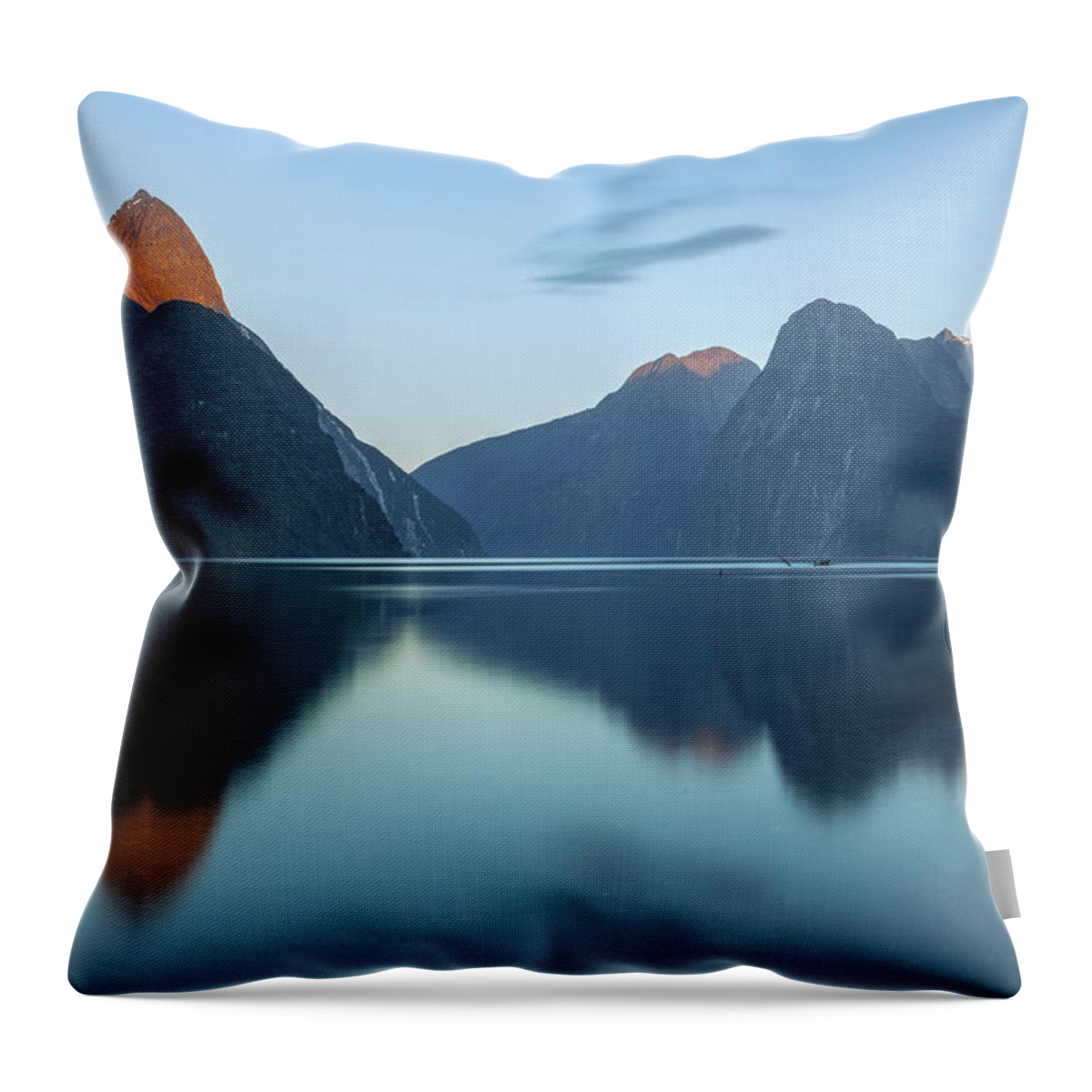 Milford Sound Throw Pillow featuring the photograph Milford Sound - New Zealand #2 by Joana Kruse