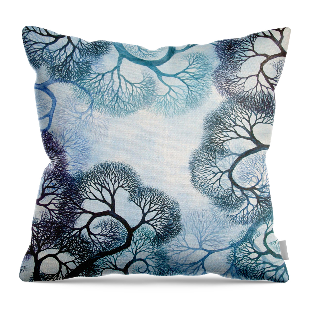 Trees Throw Pillow featuring the New Upload #2 by Helen Klebesadel