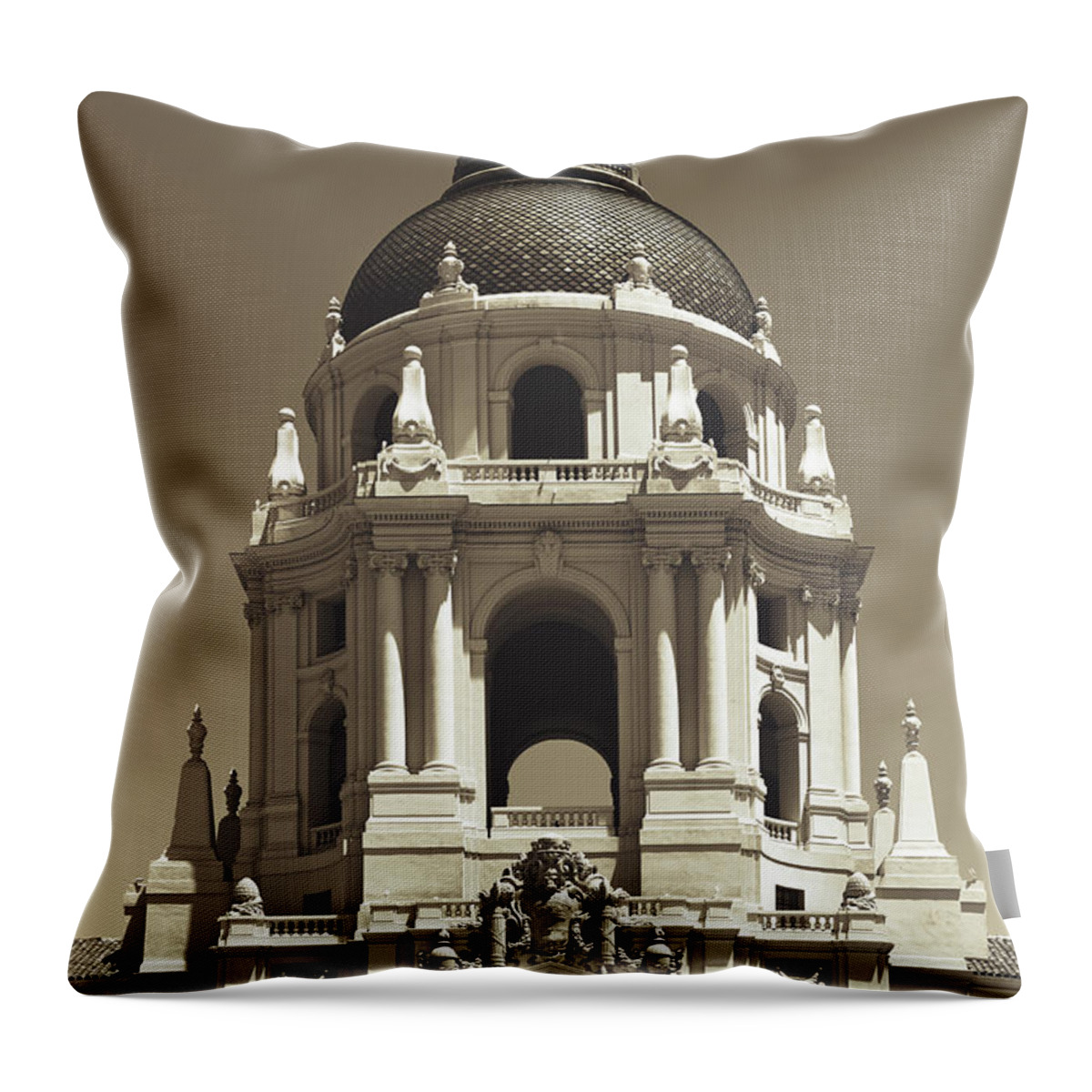 Pasadena Throw Pillow featuring the photograph Pasadena City Hall #2 by Mountain Dreams