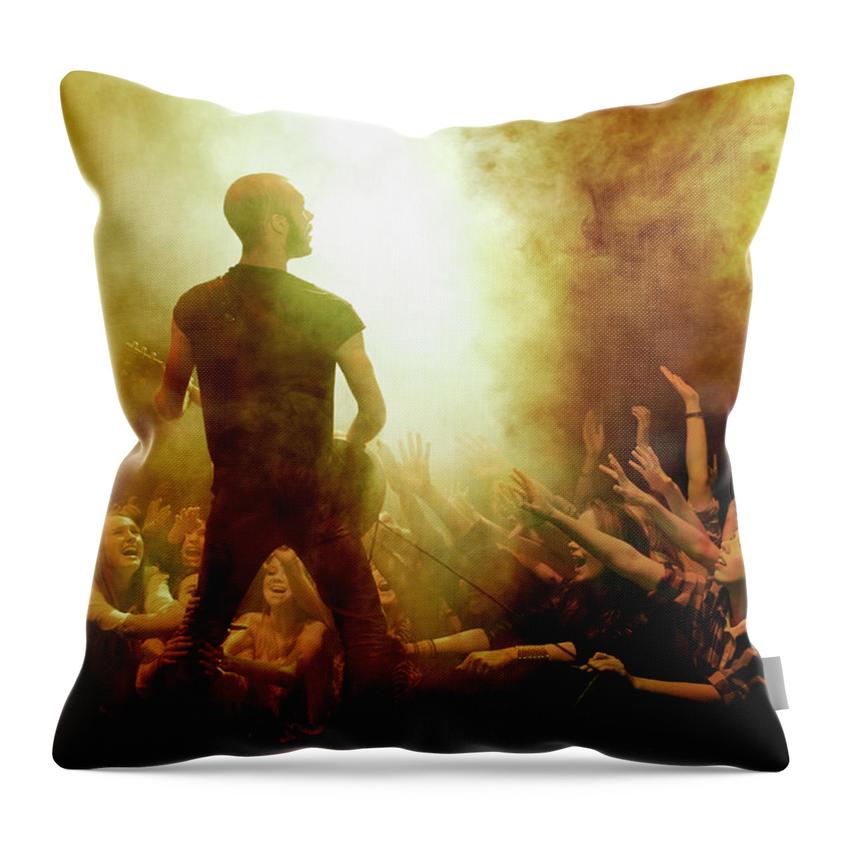 Concert Throw Pillow featuring the photograph Rock Concert #2 by Henrik Sorensen