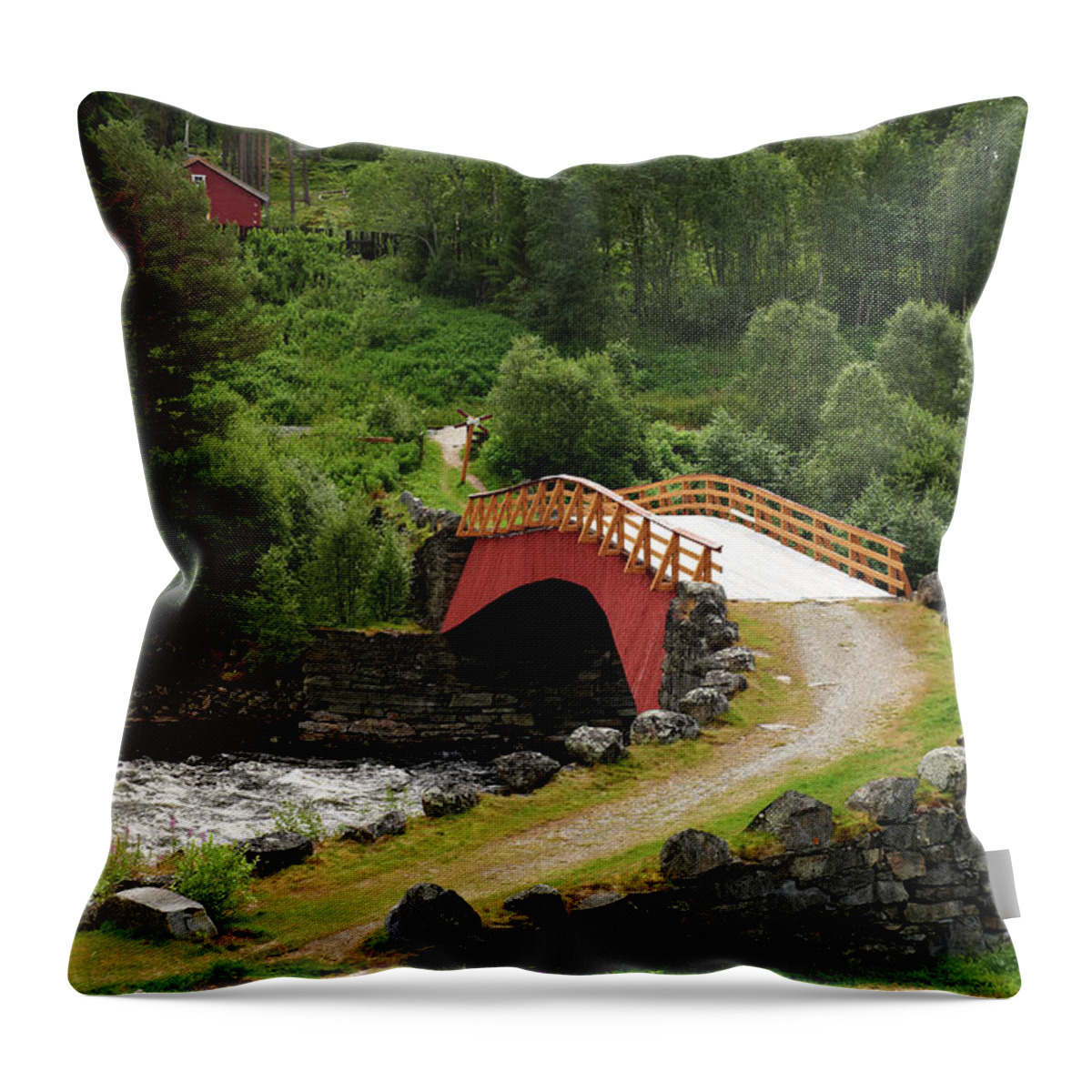 Scenics Throw Pillow featuring the photograph Roros, Old Mining Village, Norway #2 by Andrea Pistolesi