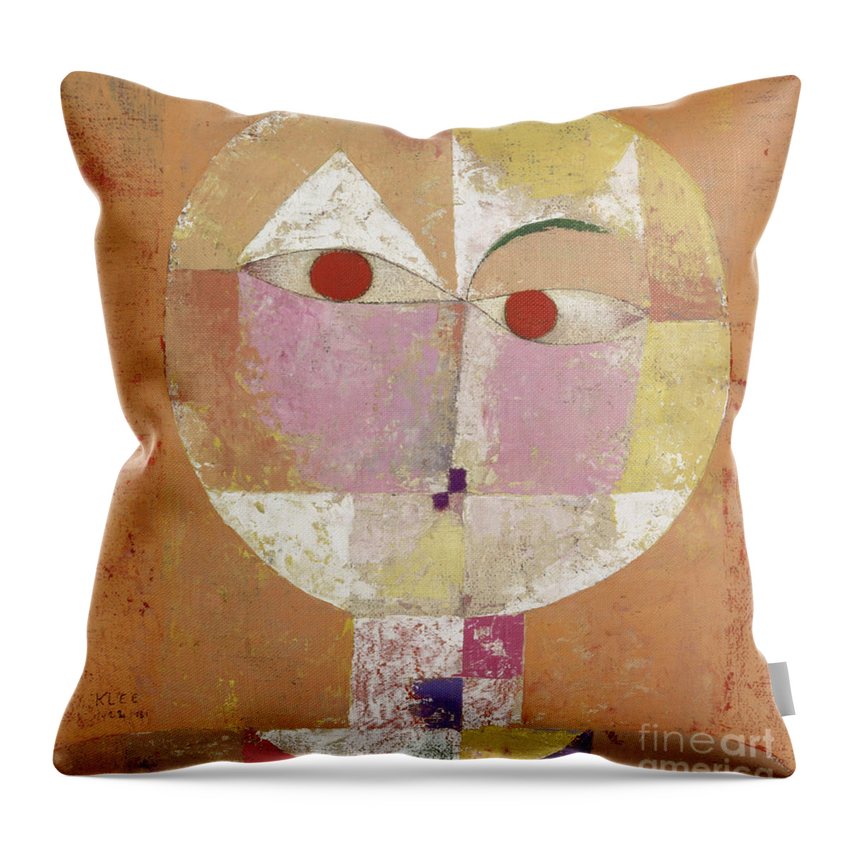 Paul Throw Pillow featuring the painting Senecio, 1922 by Paul Klee