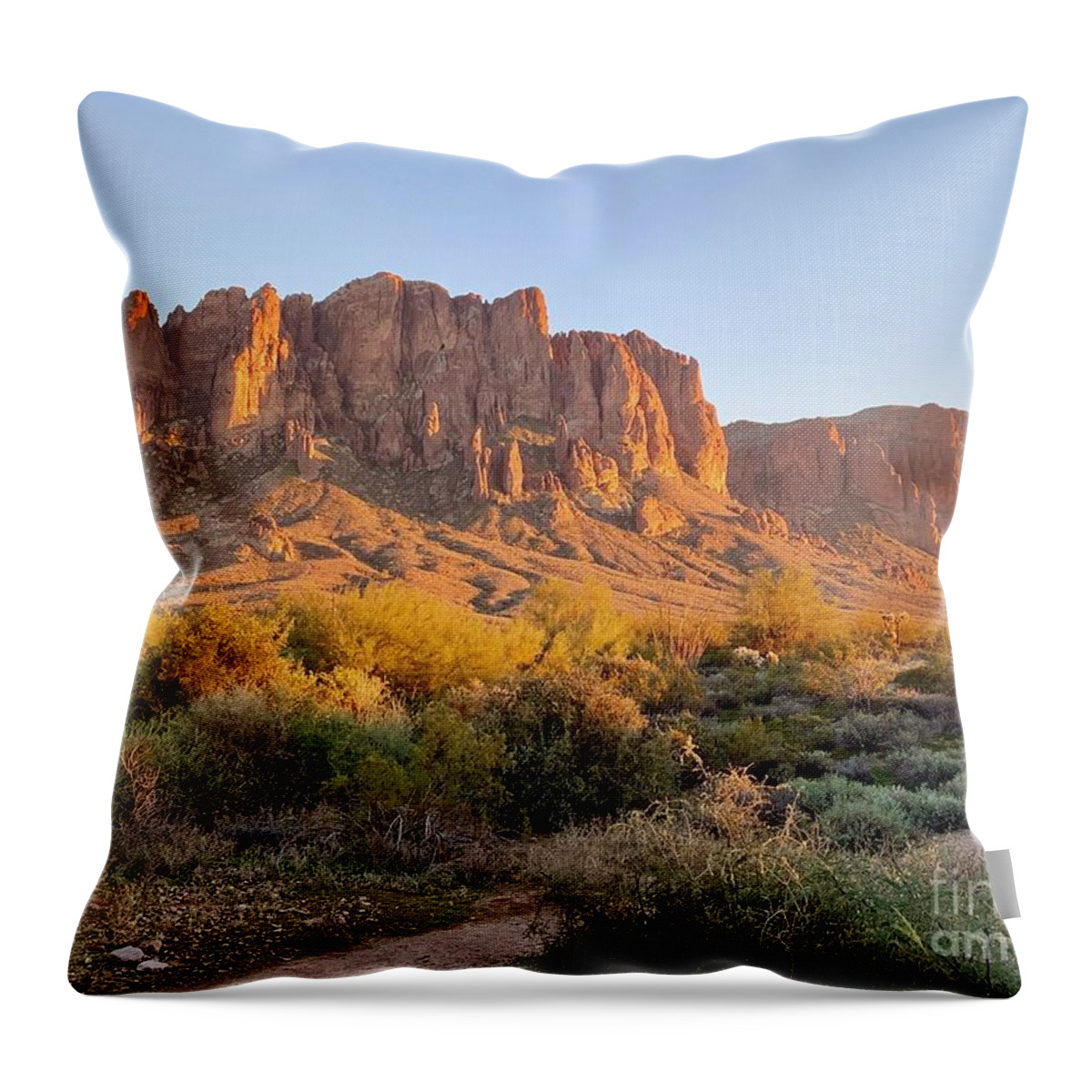 Photography Throw Pillow featuring the photograph Superstition Mountains #1 by Sean Griffin