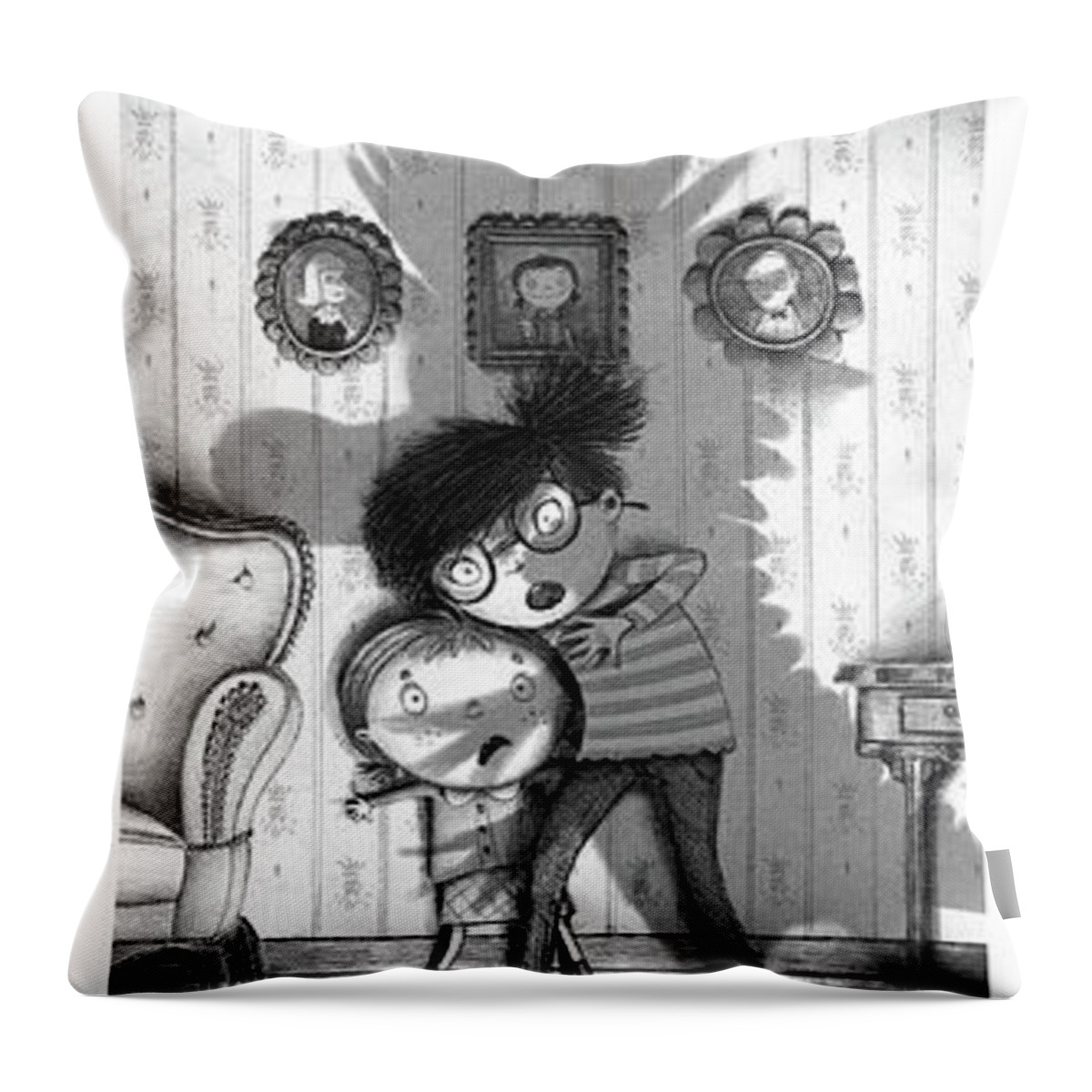 Pizza Throw Pillow featuring the digital art The Snarkle Beast #2 by Michael Ciccotello