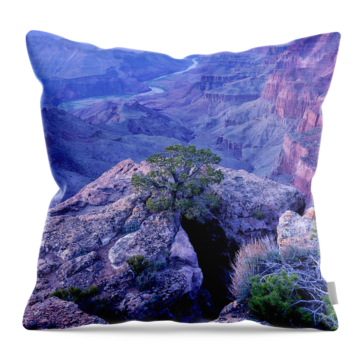 Scenics Throw Pillow featuring the photograph Twilight Landscape Of Grand Canyon #2 by Rezus