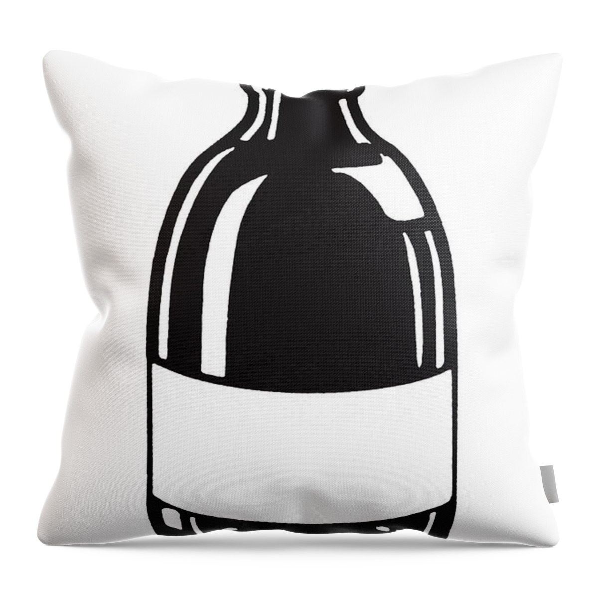 Archive Throw Pillow featuring the drawing View of bottle with cap #2 by CSA Images