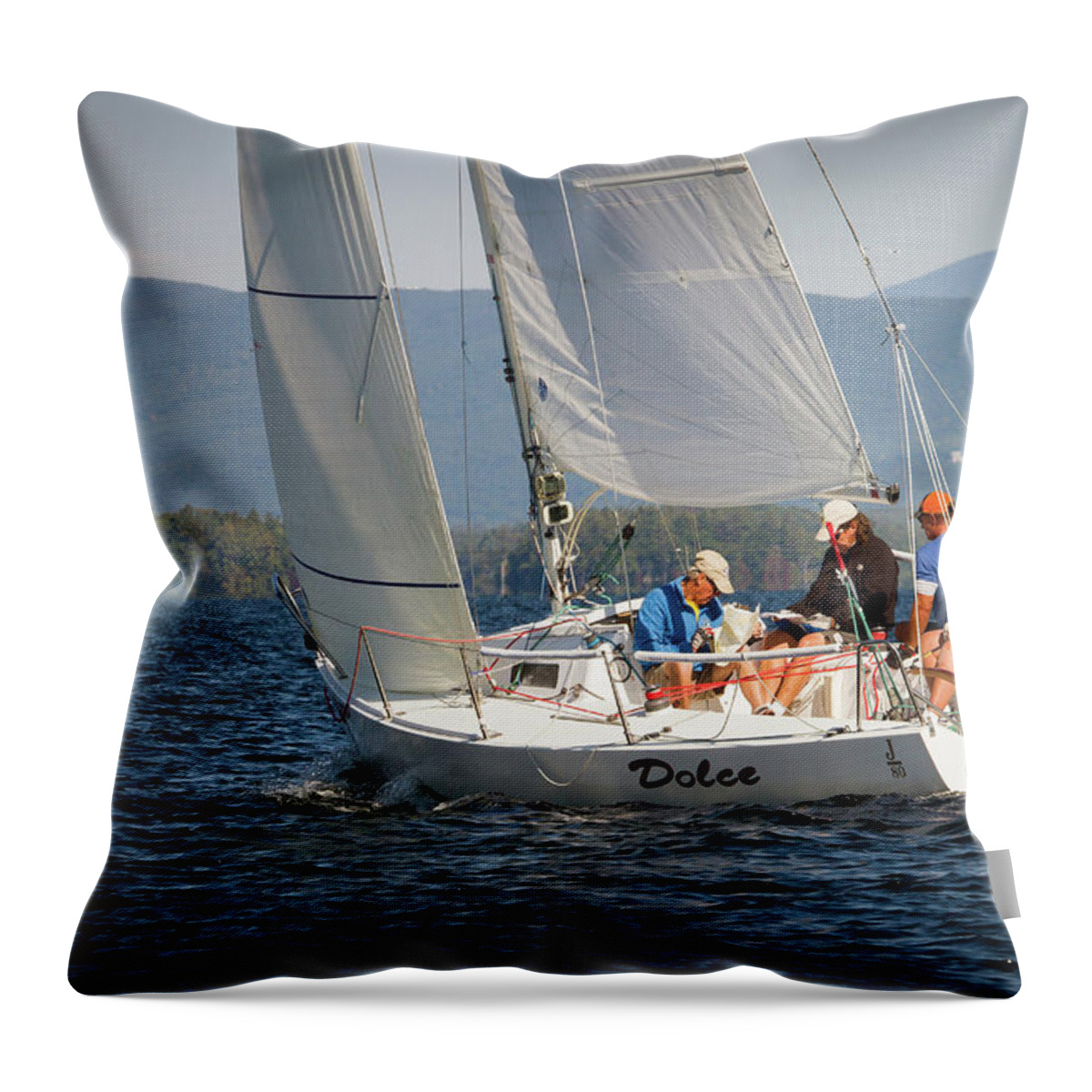 Sailing Throw Pillow featuring the photograph 2019 J80 North American Championships by Benjamin Dahl