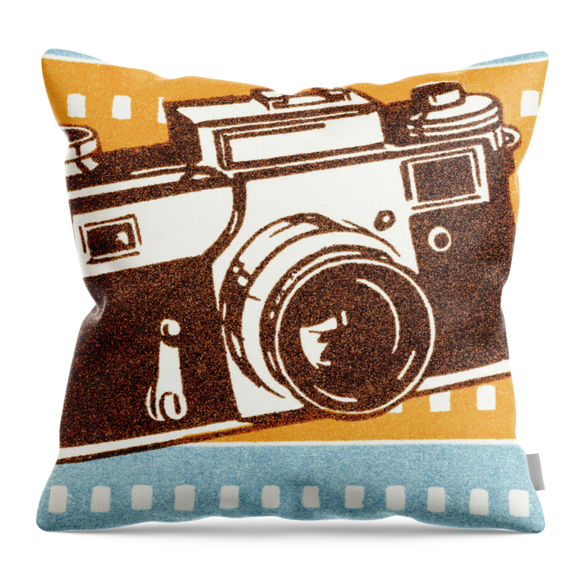 Art Throw Pillow featuring the drawing Camera #22 by CSA Images