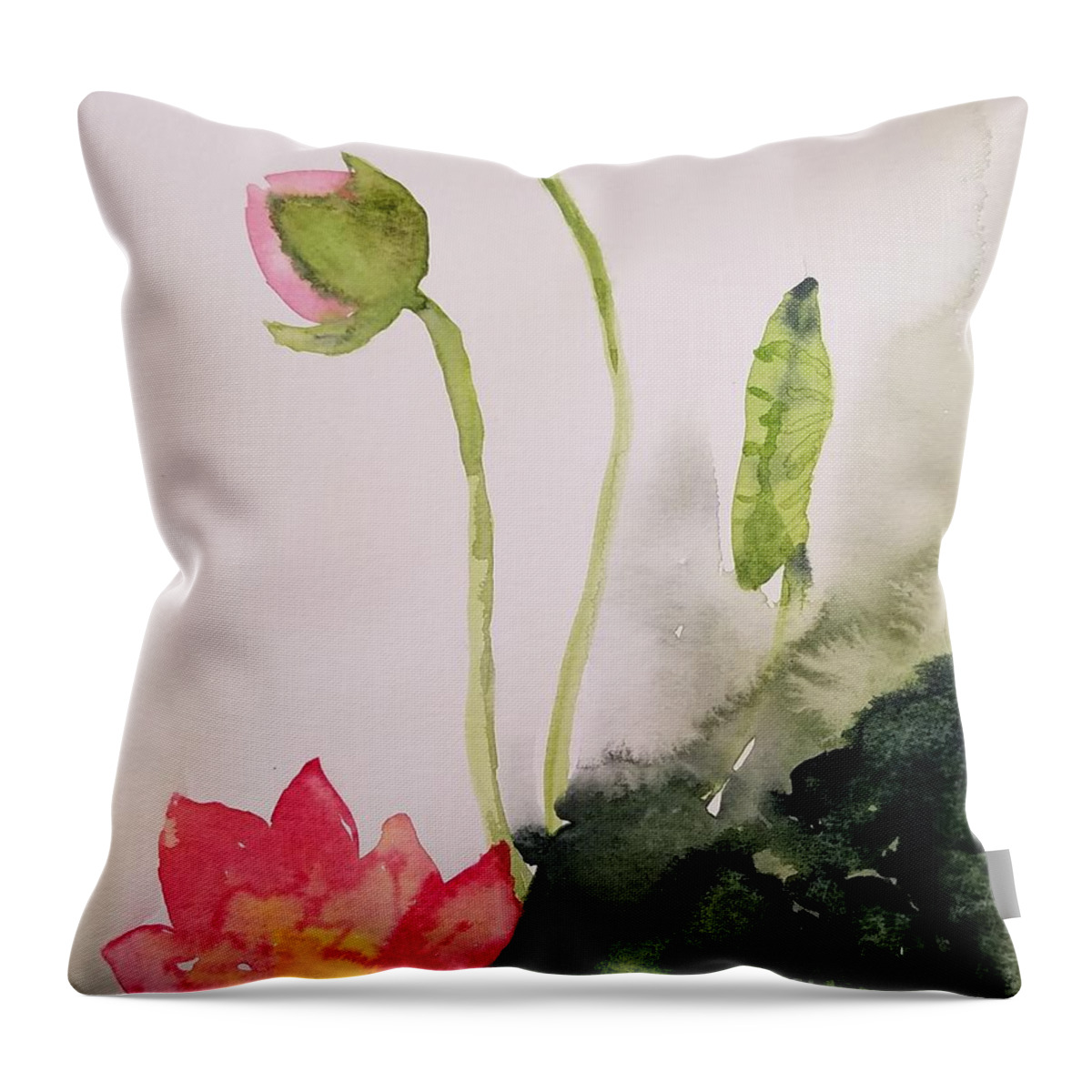 #23 2019 Throw Pillow featuring the painting #23 2019 #23 by Han in Huang wong