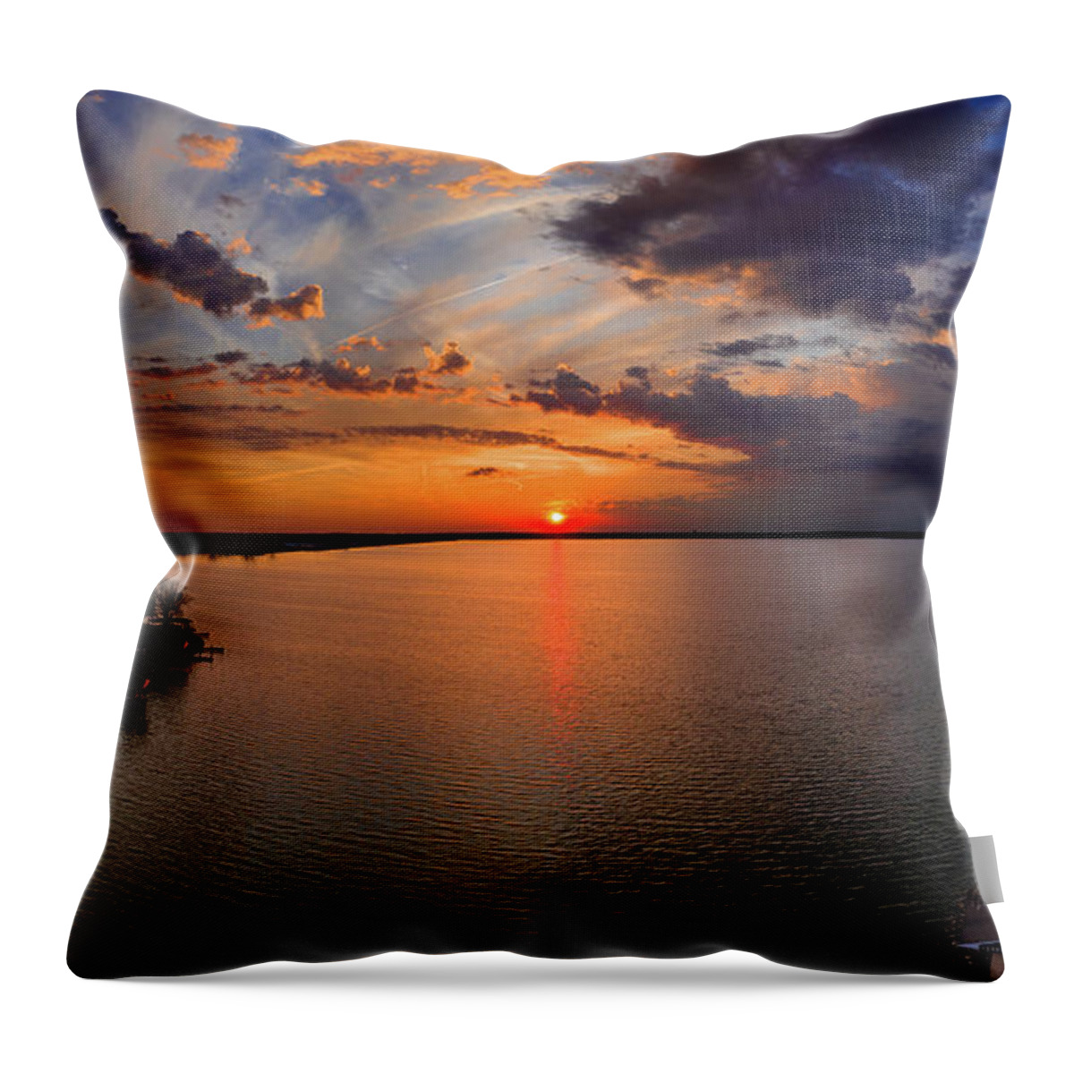  Throw Pillow featuring the photograph Island Sunset #28 by Brian Jones