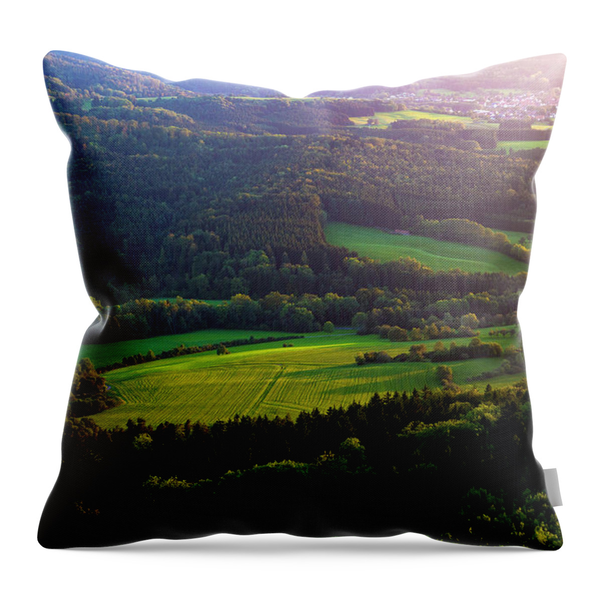 Scenics Throw Pillow featuring the photograph Castle Hohenzollern #3 by Xu Jian
