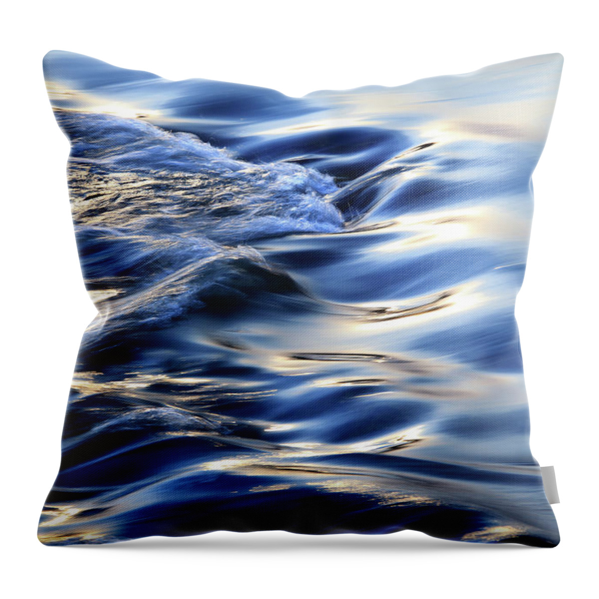 Scenics Throw Pillow featuring the photograph Colorful Flowing Water #3 by Bihaibo