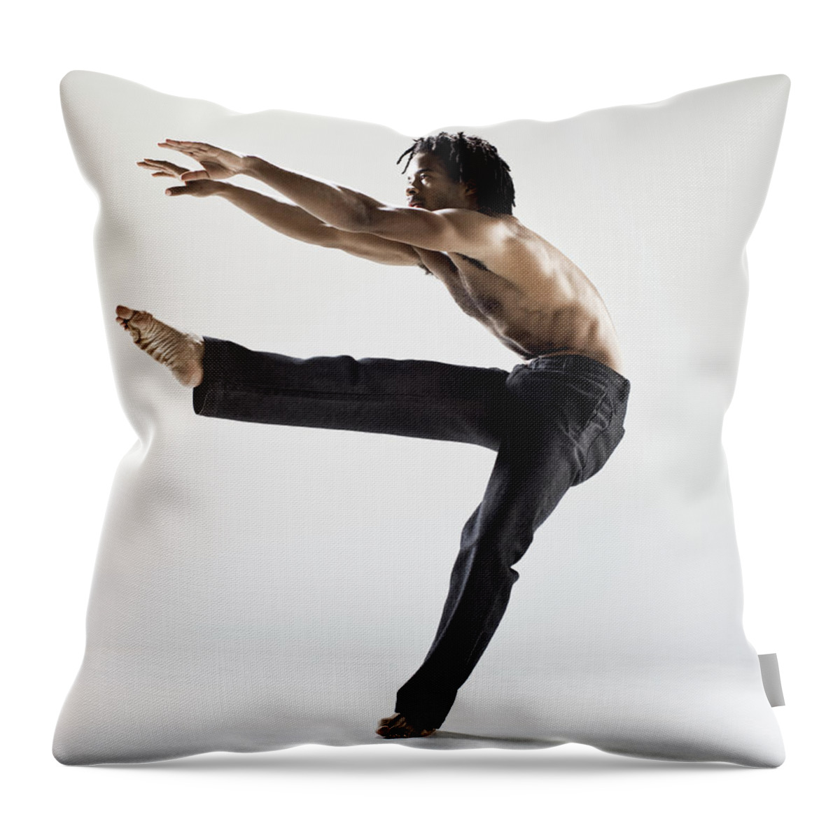 Human Arm Throw Pillow featuring the photograph Dance Studio #3 by Patrik Giardino