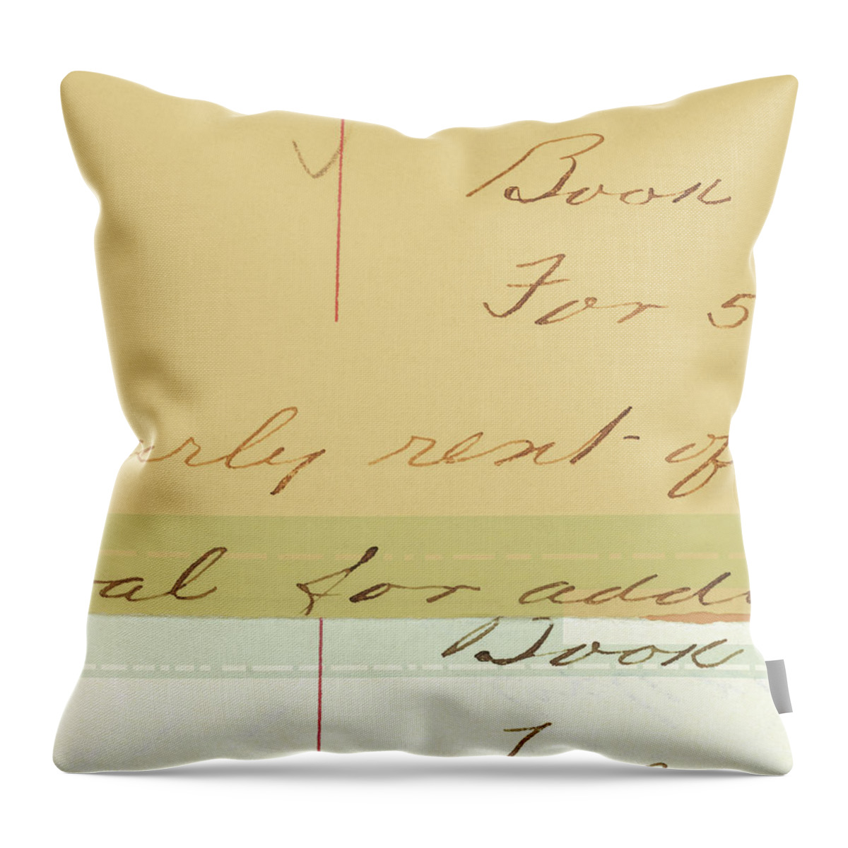 Author Throw Pillow featuring the drawing Handwriting #3 by CSA Images