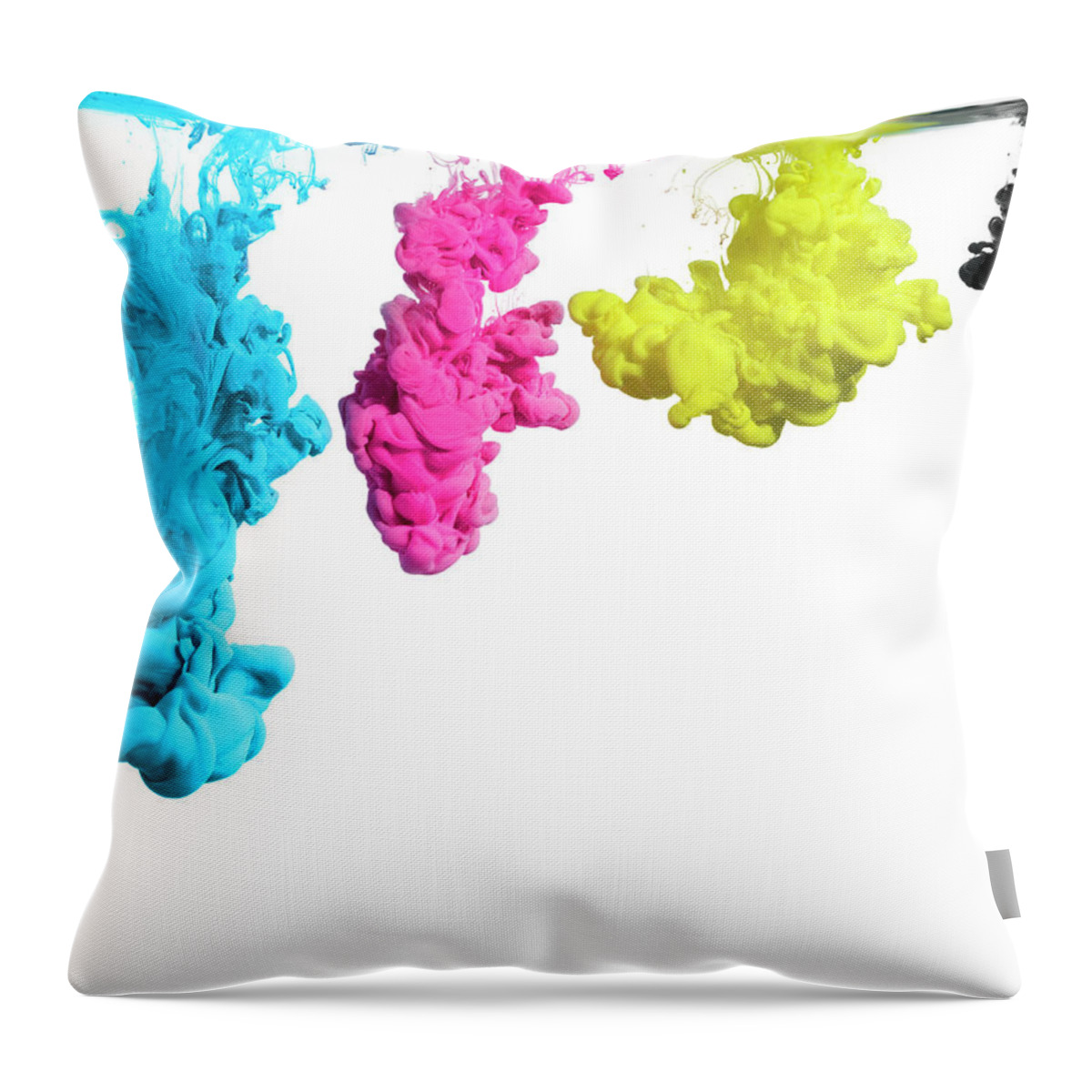 Underwater Throw Pillow featuring the photograph Ink In Cmyk Colors #3 by Jonathan Knowles