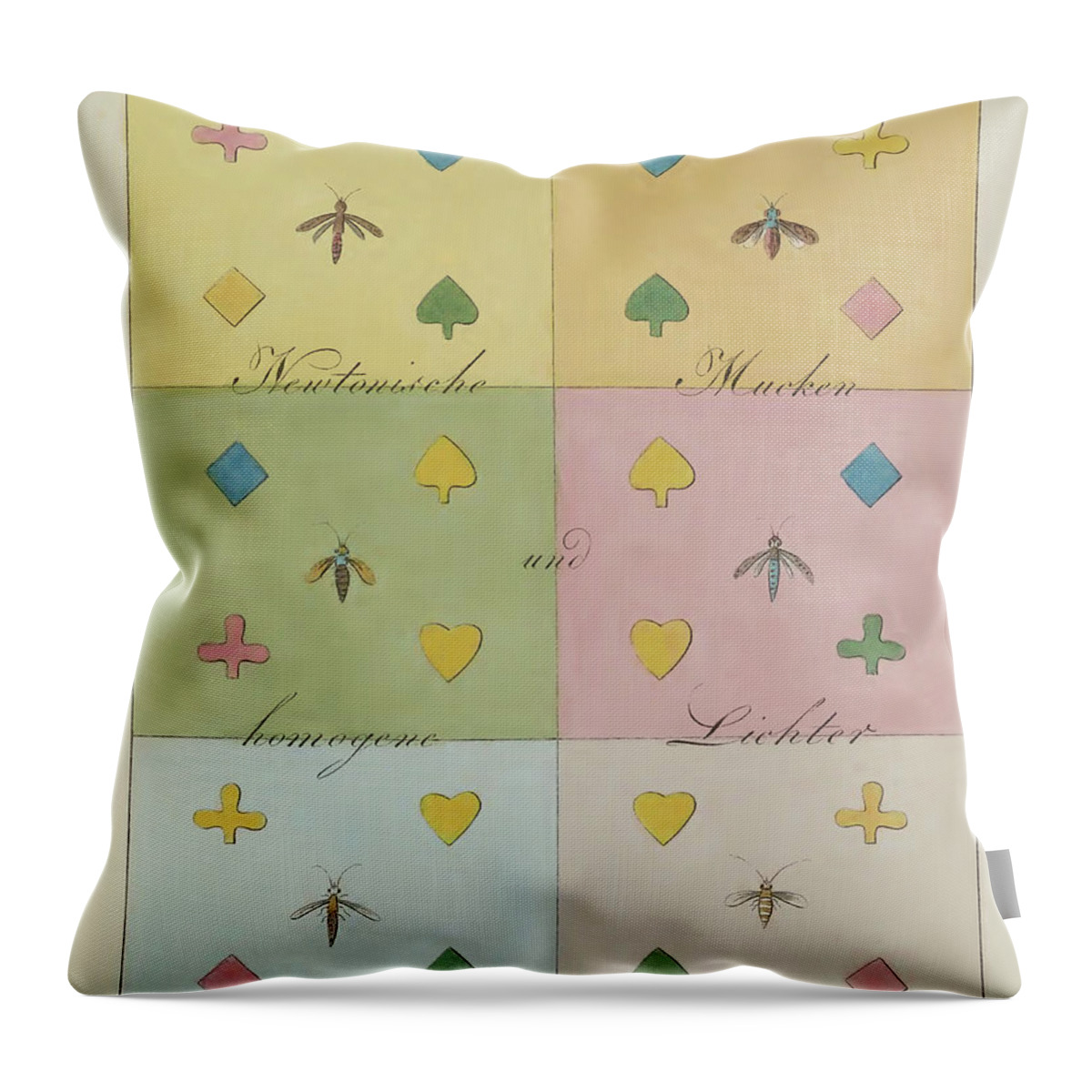 1810 Throw Pillow featuring the photograph Johann Von Goethe, Theory Of Colors #3 by Science Source