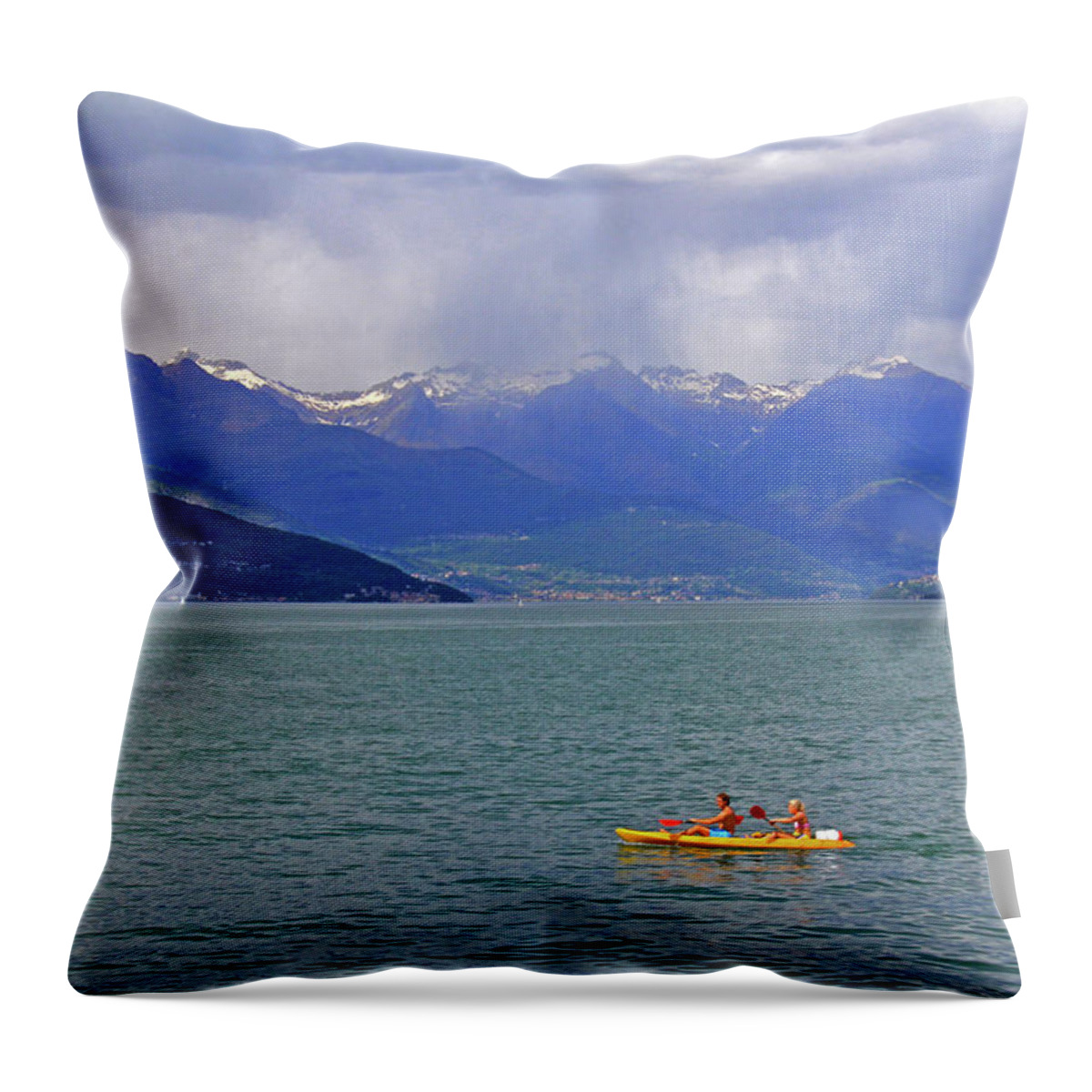 Lake Como Throw Pillow featuring the photograph Lake Como Italy #2 by Richard Krebs
