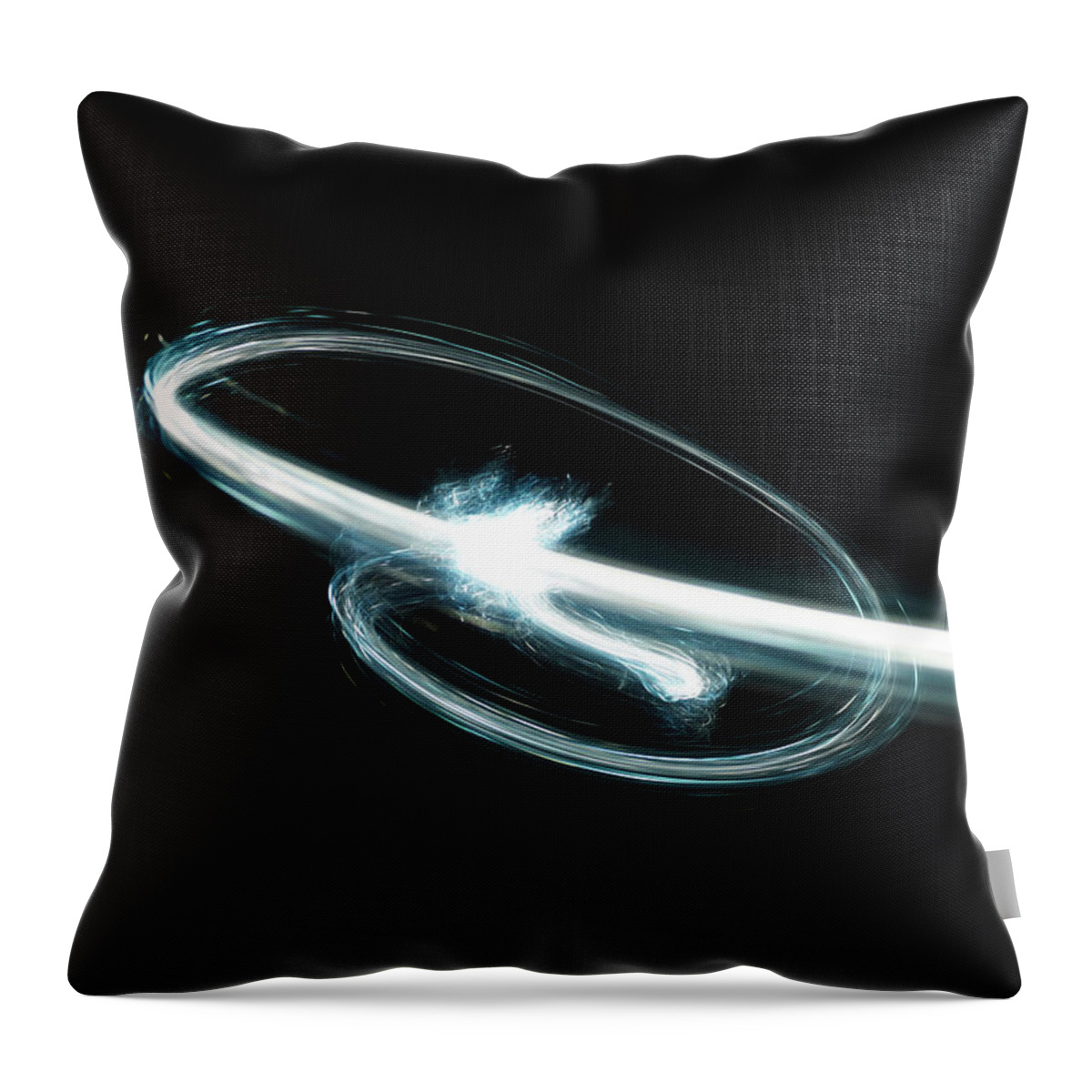 Light Painting Throw Pillow featuring the photograph Light Painting #3 by Level1studio