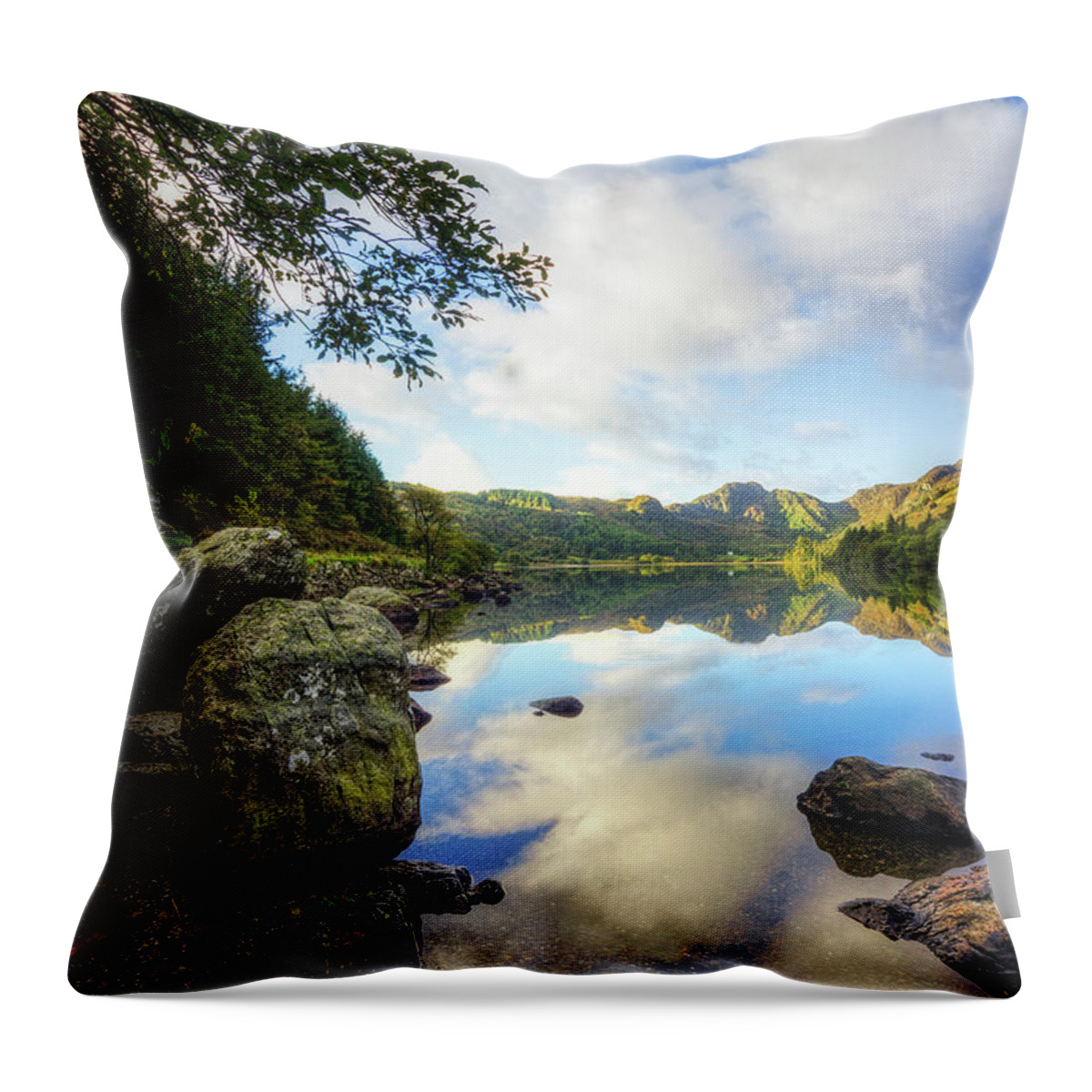 Snowdonia Throw Pillow featuring the photograph Llyn Crafnant #3 by Ian Mitchell