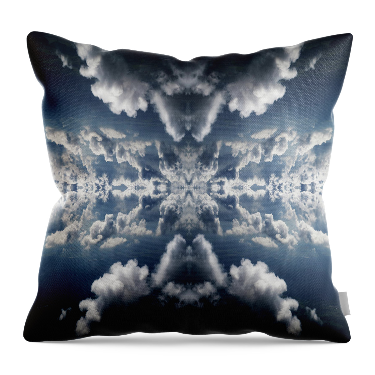 Berlin Throw Pillow featuring the photograph Surreal Rorschach Collage Of Dramatic #3 by Silvia Otte