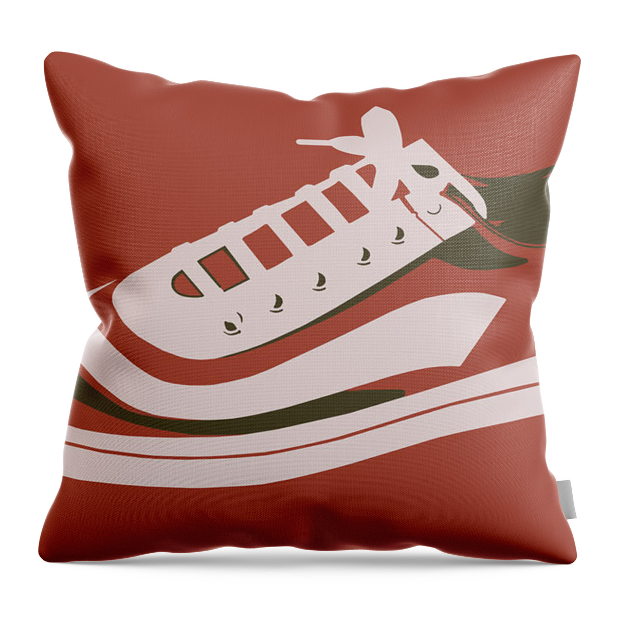 Athlete Throw Pillow featuring the drawing Tennis Shoe #3 by CSA Images