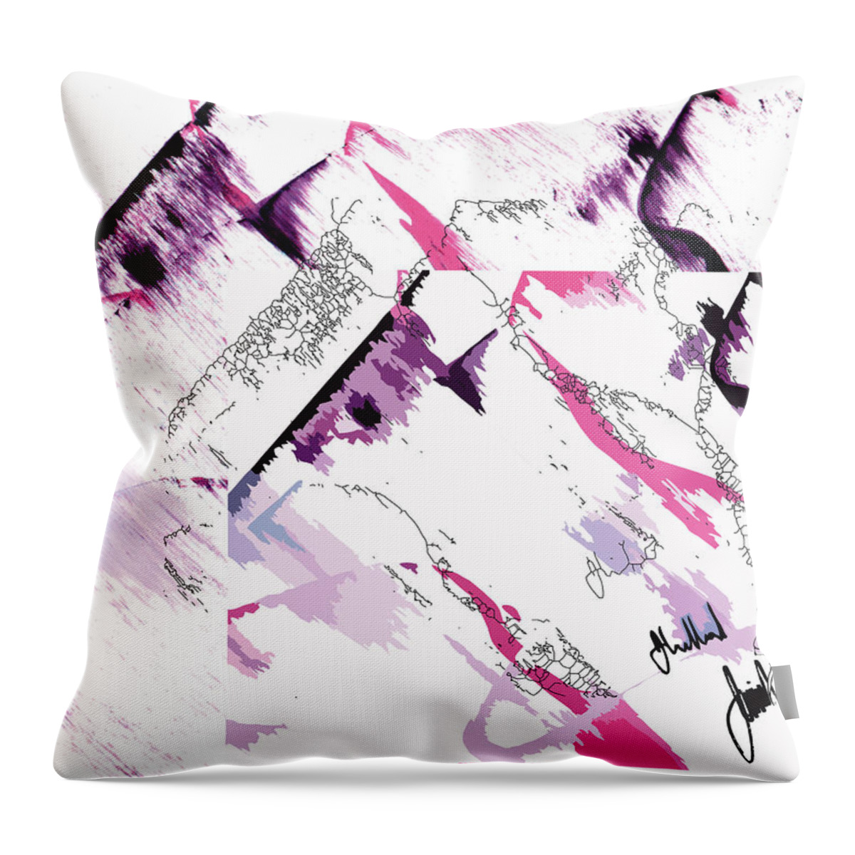  Throw Pillow featuring the digital art 3 Times Removed by Jimmy Williams