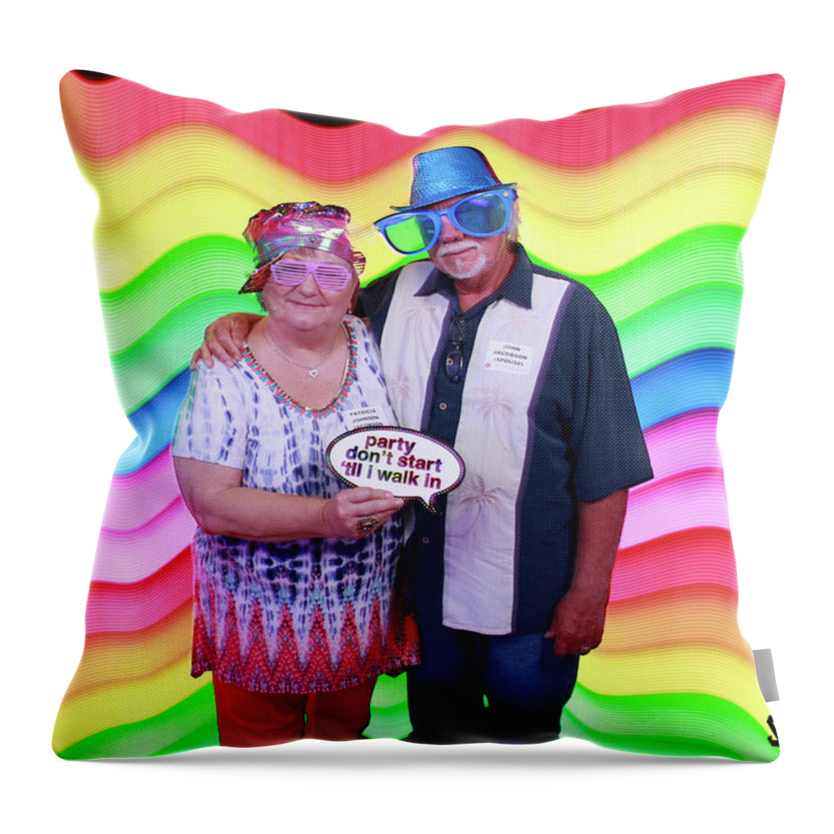 Photobooth Throw Pillow featuring the photograph Austin High School 50th Reunion #32 by Andrew Nourse