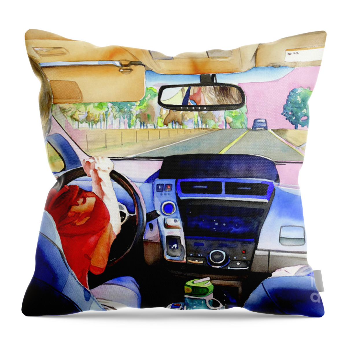 Diane Pargament Throw Pillow featuring the painting #337 Rear View #337 by William Lum