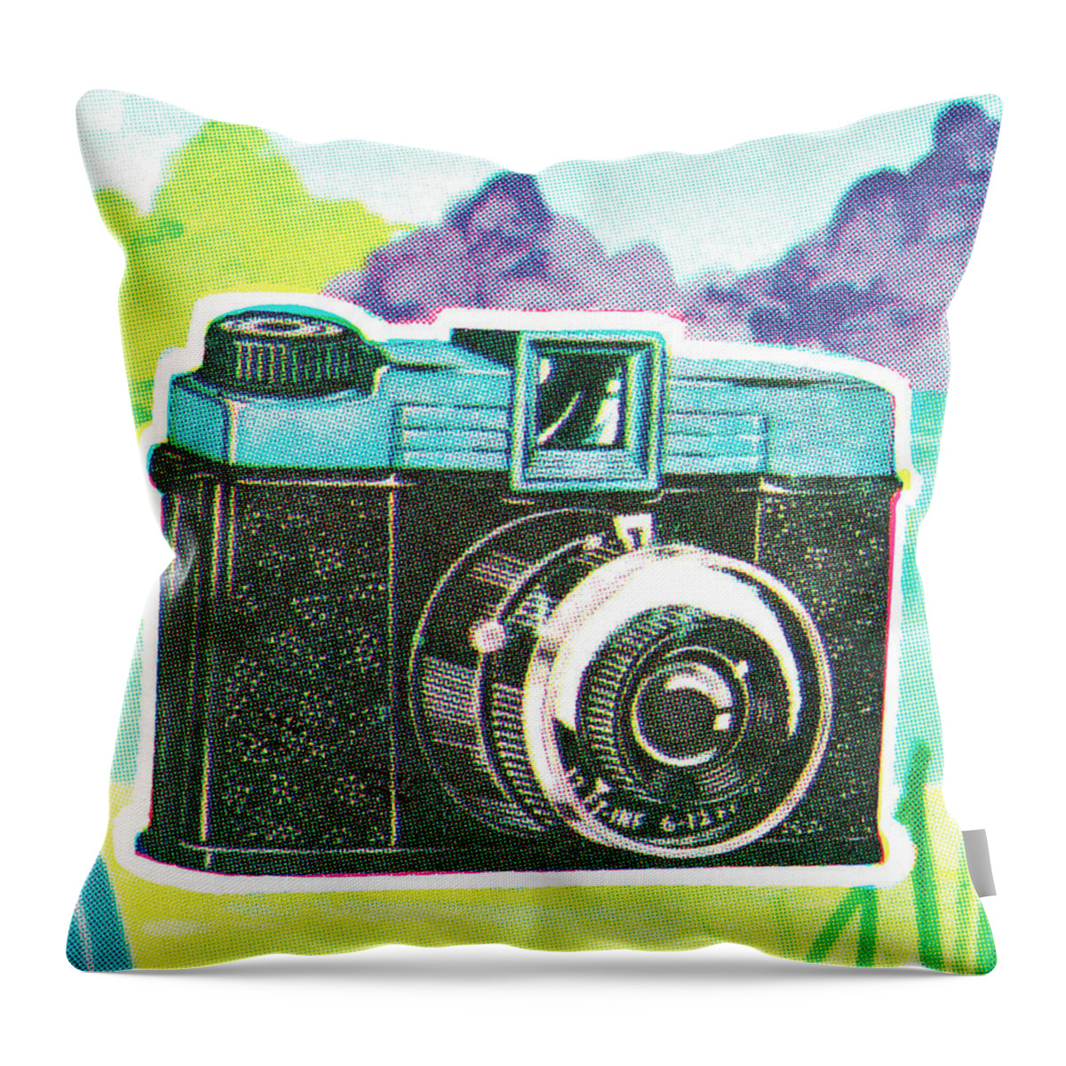 Camera Throw Pillow featuring the drawing Camera #34 by CSA Images