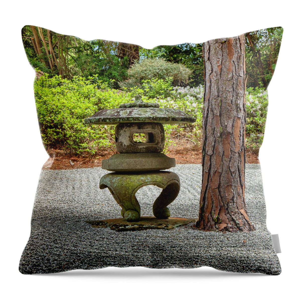 Estock Throw Pillow featuring the digital art Florida, South Florida, Delray Beach, Morikami Japanese Gardens #38 by Lumiere