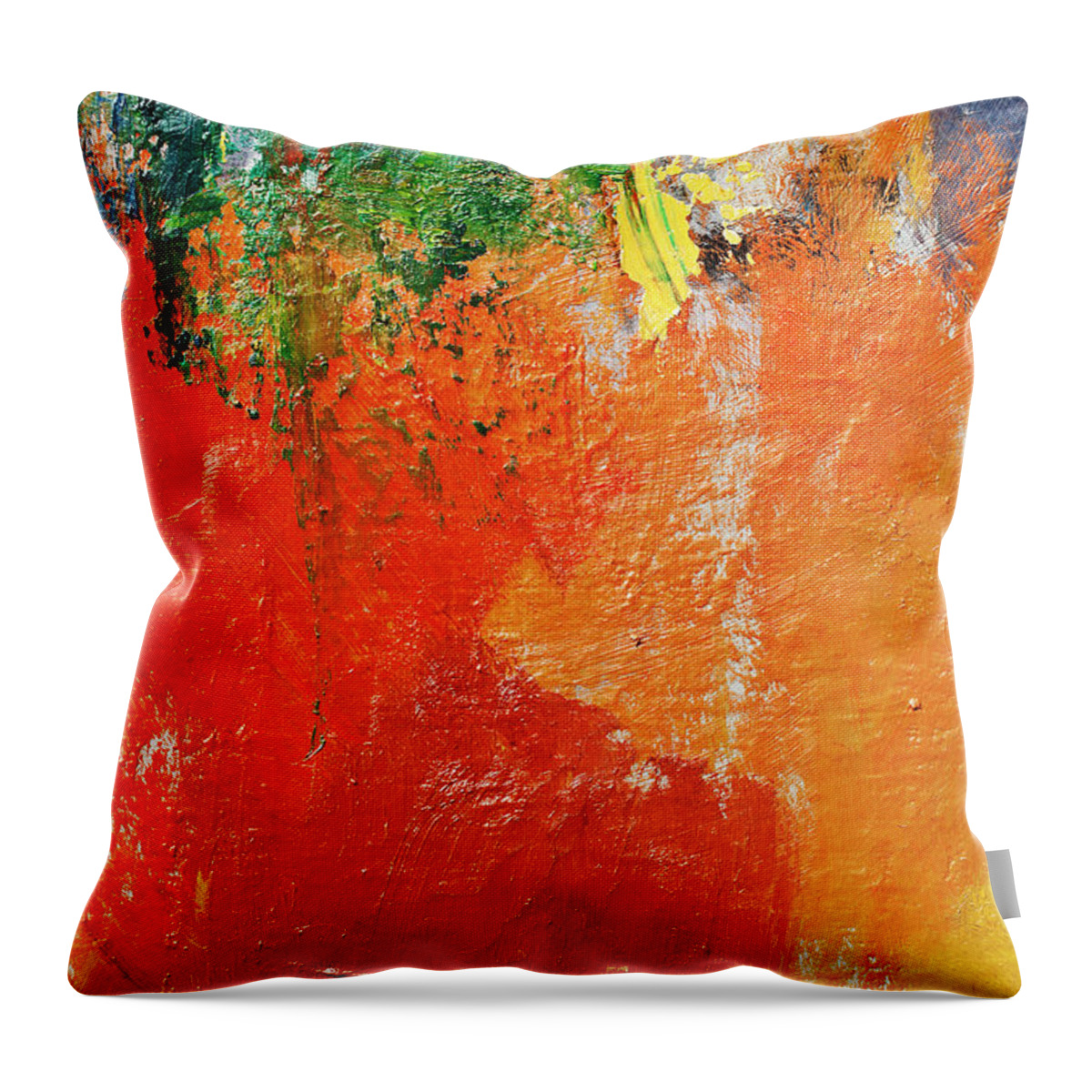 Oil Painting Throw Pillow featuring the photograph Abstract Painted Red Art Backgrounds #4 by Ekely