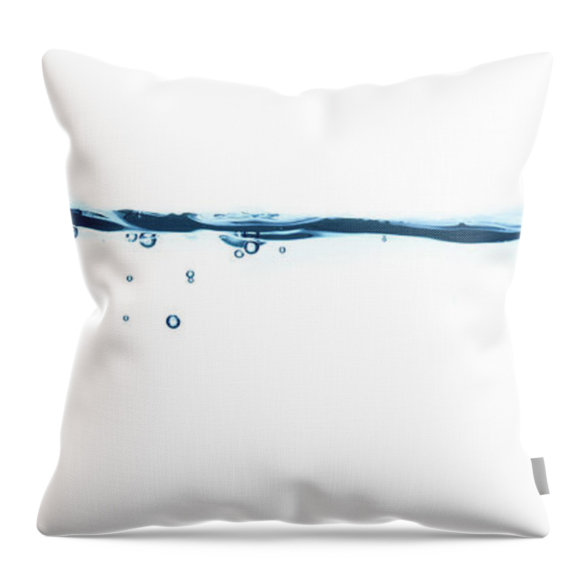 Underwater Throw Pillow featuring the photograph Blue Water Surface #4 by Krystiannawrocki
